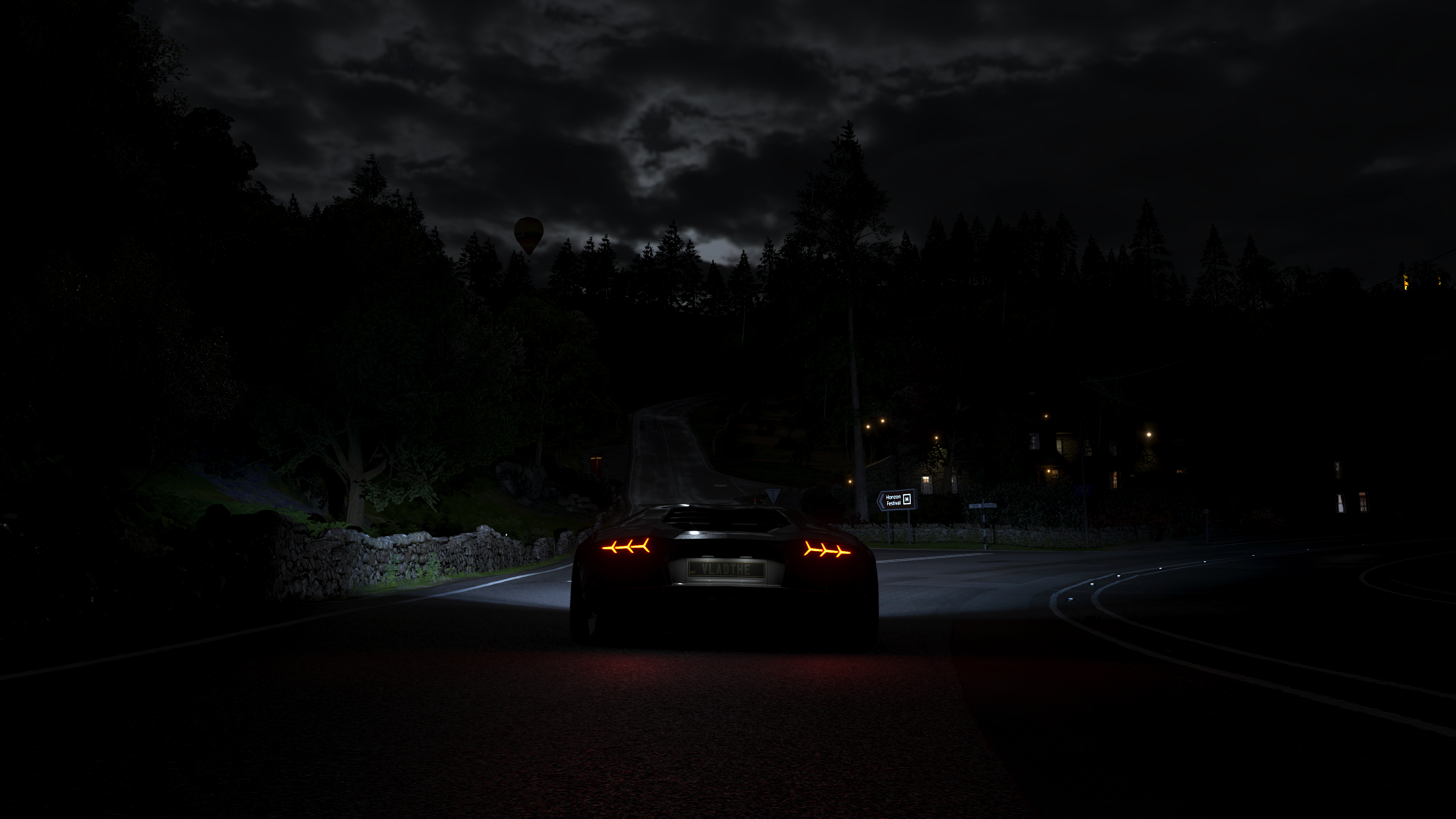 4K Lamborghini Aventador LP700-4 in Forza Horizon 4 at night HD Wallpaper