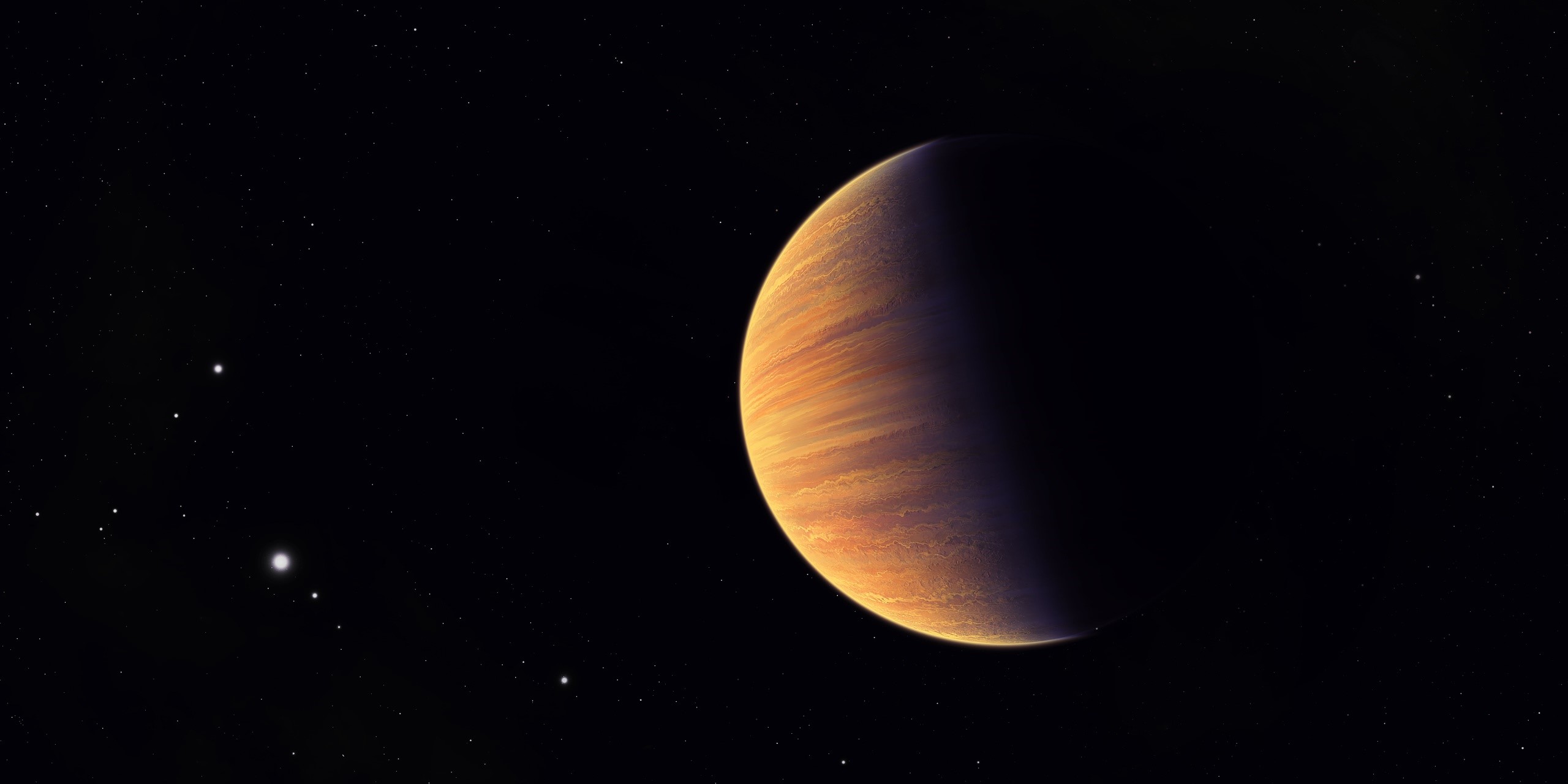 Planet in deep space with stars HD Wallpaper