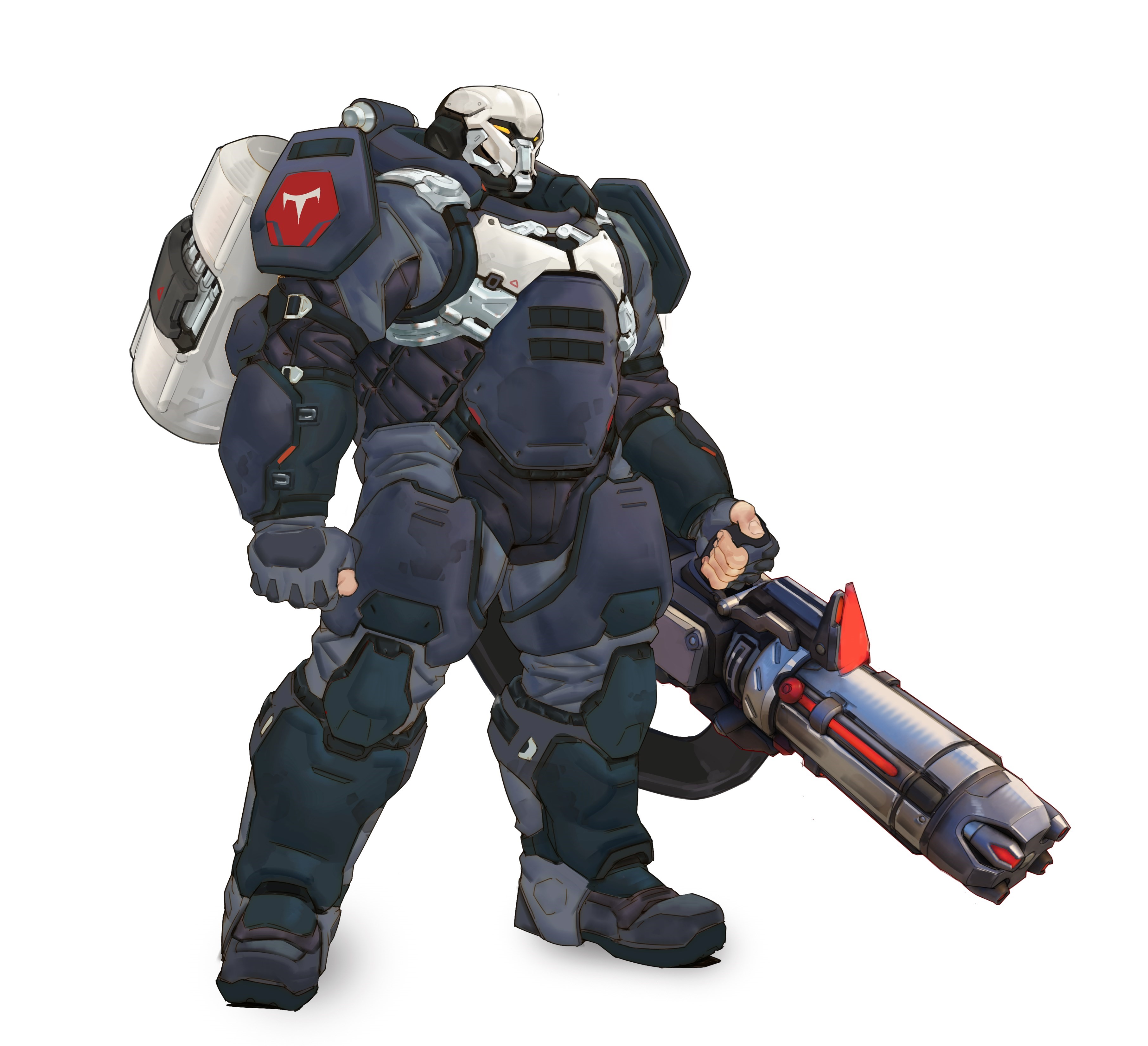 Soldier with large weapon from Overwatch HD Wallpaper