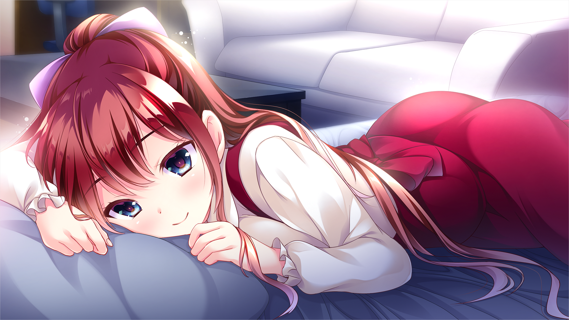 Girl from Koi wa Sotto Saku Hana no you ni lying down HD Wallpaper