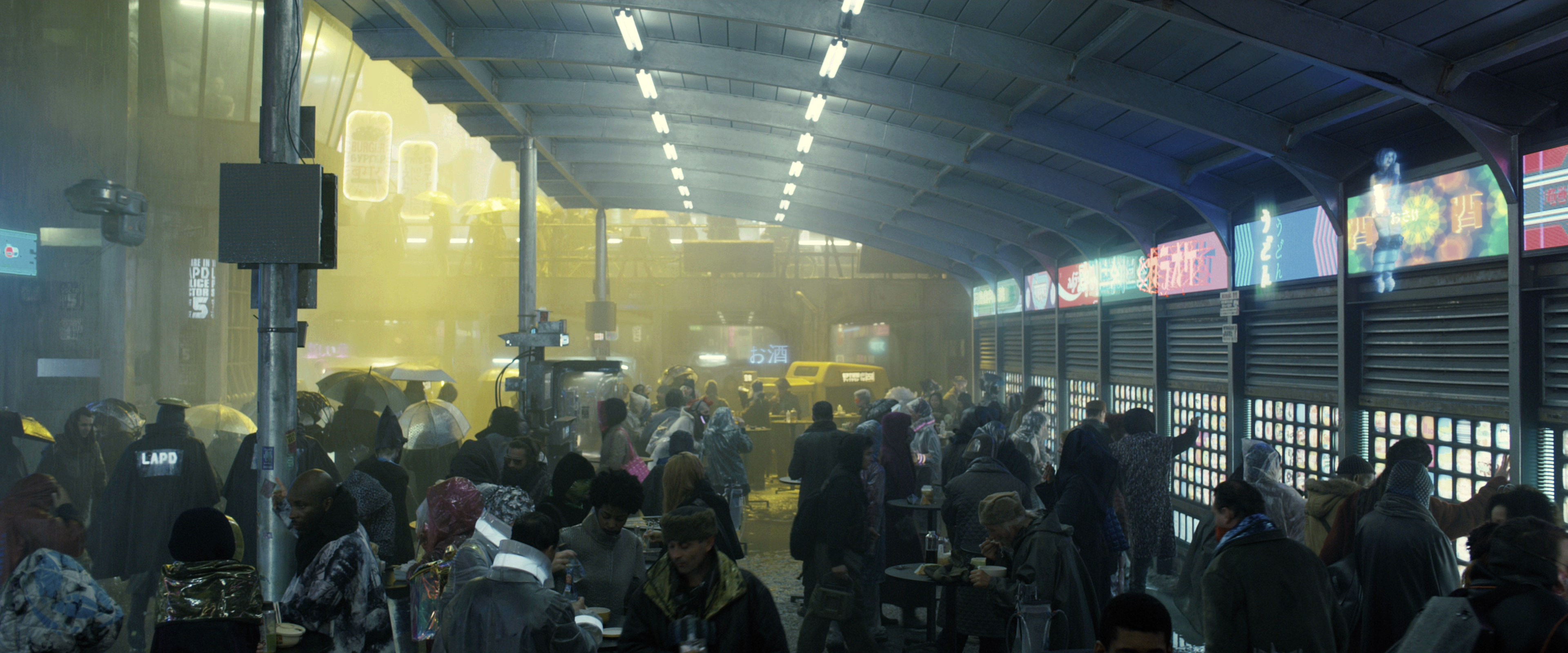 Blade Runner 2049 cyberpunk street scene HD Wallpaper