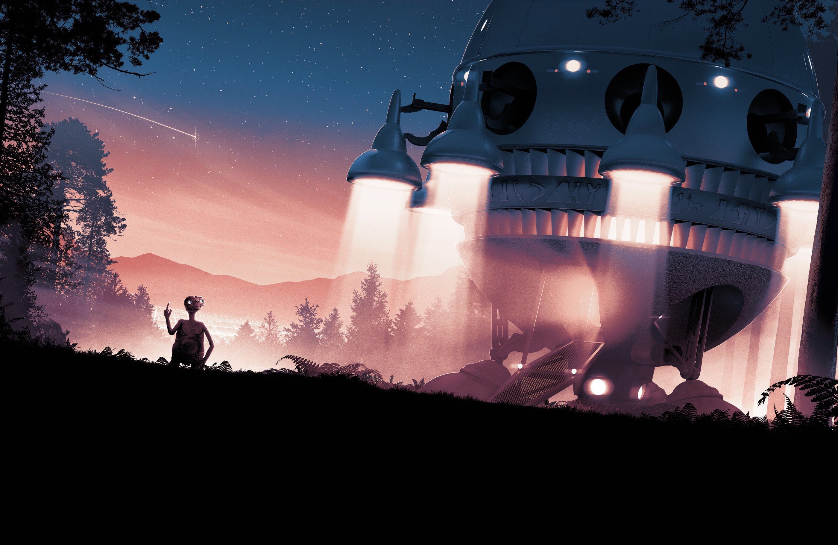 E.T. the Extra-Terrestrial Artwork HD Wallpaper