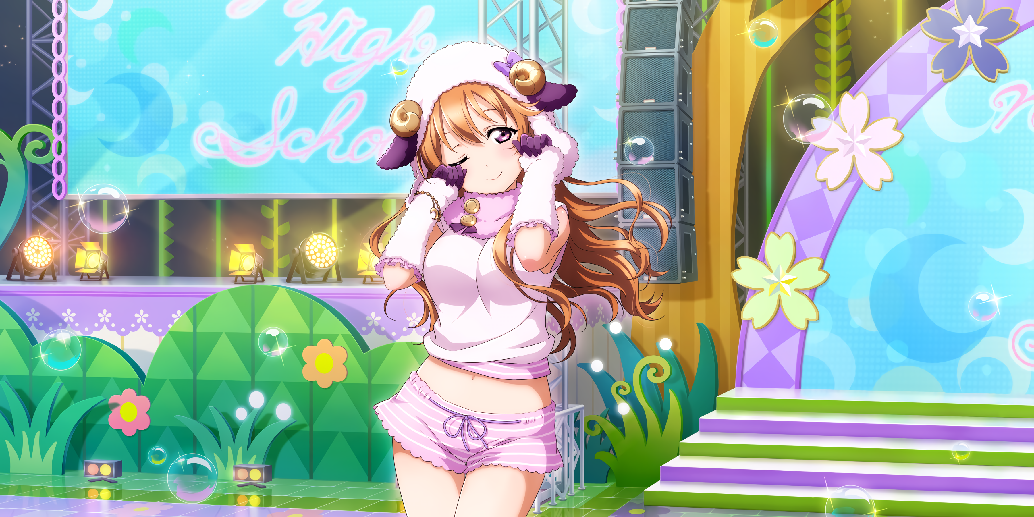 Konoe Kanata from Love Live! Series in sheep costume HD Wallpaper