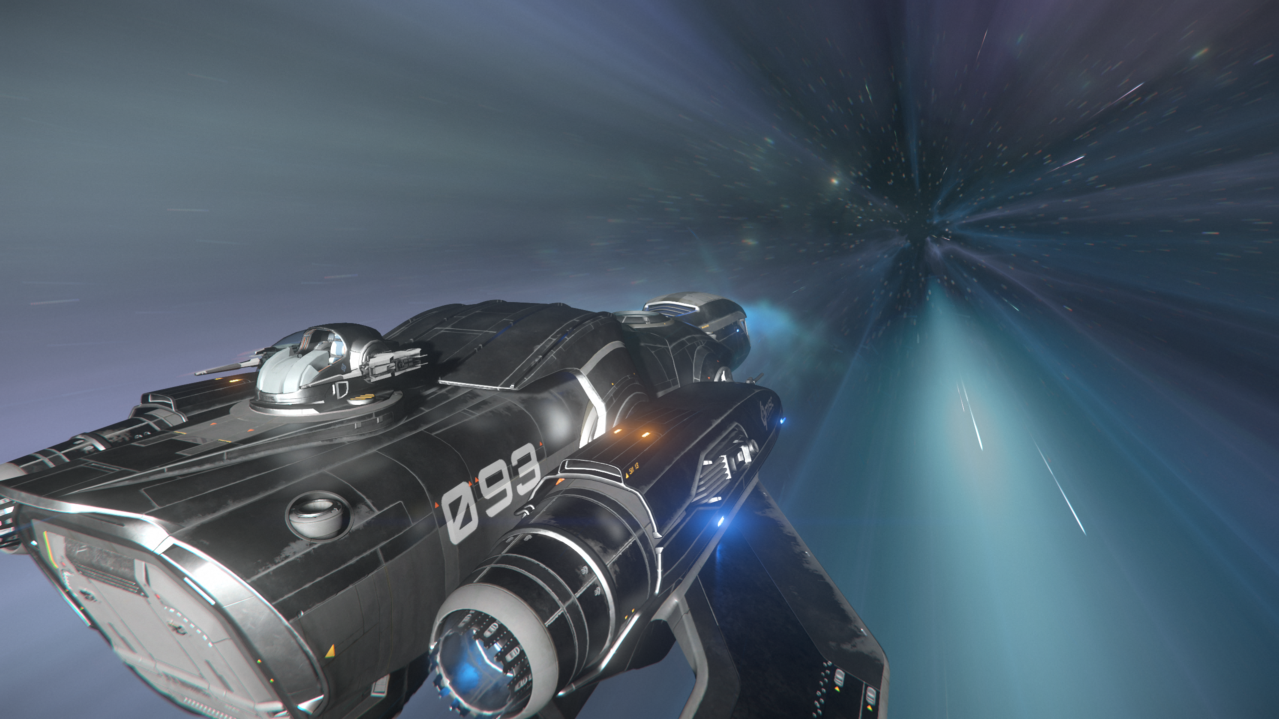 Star Citizen MISC Freelancer ship in hyperspace HD Wallpaper
