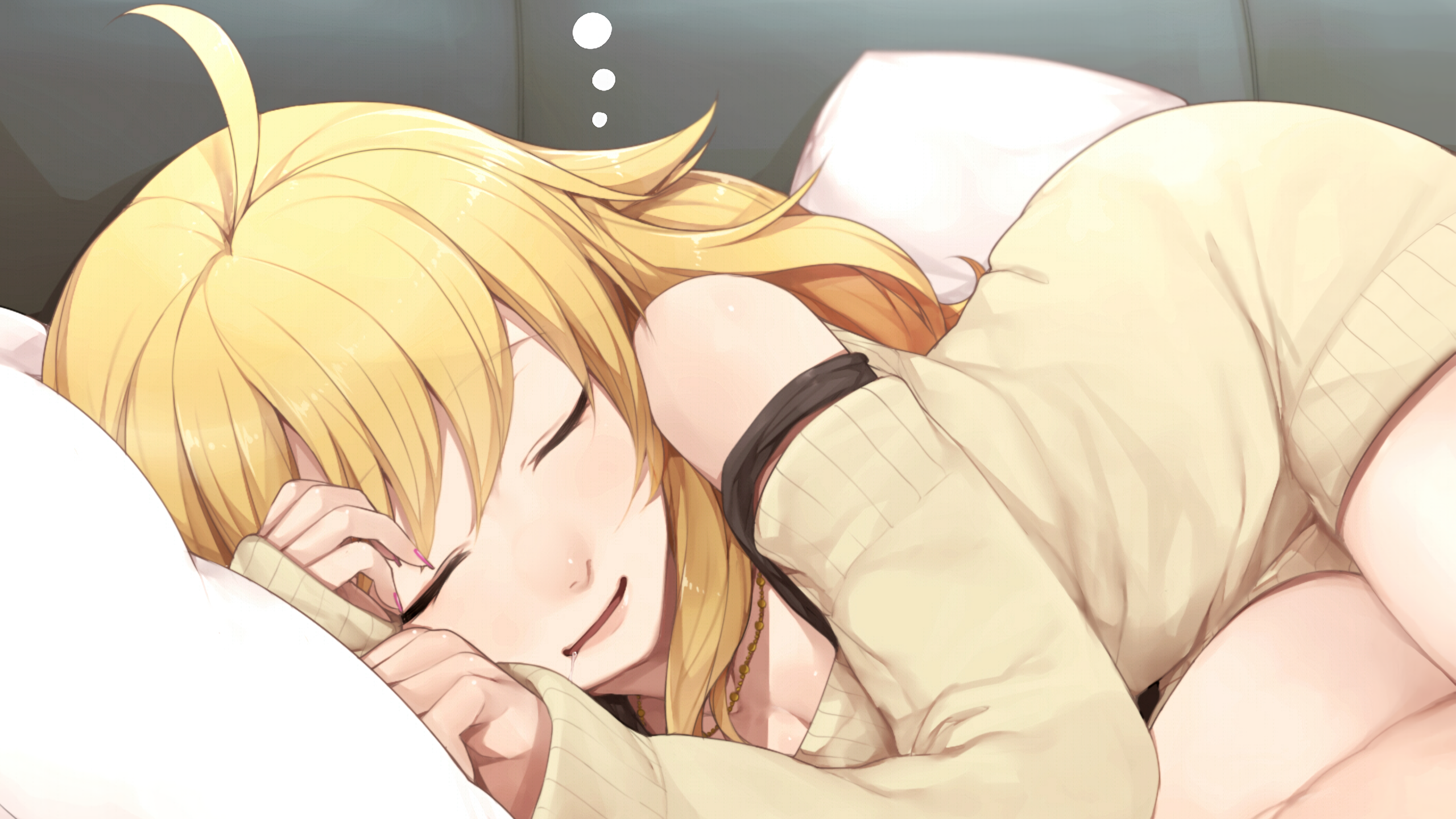Hoshii Miki sleeping on a couch HD Wallpaper