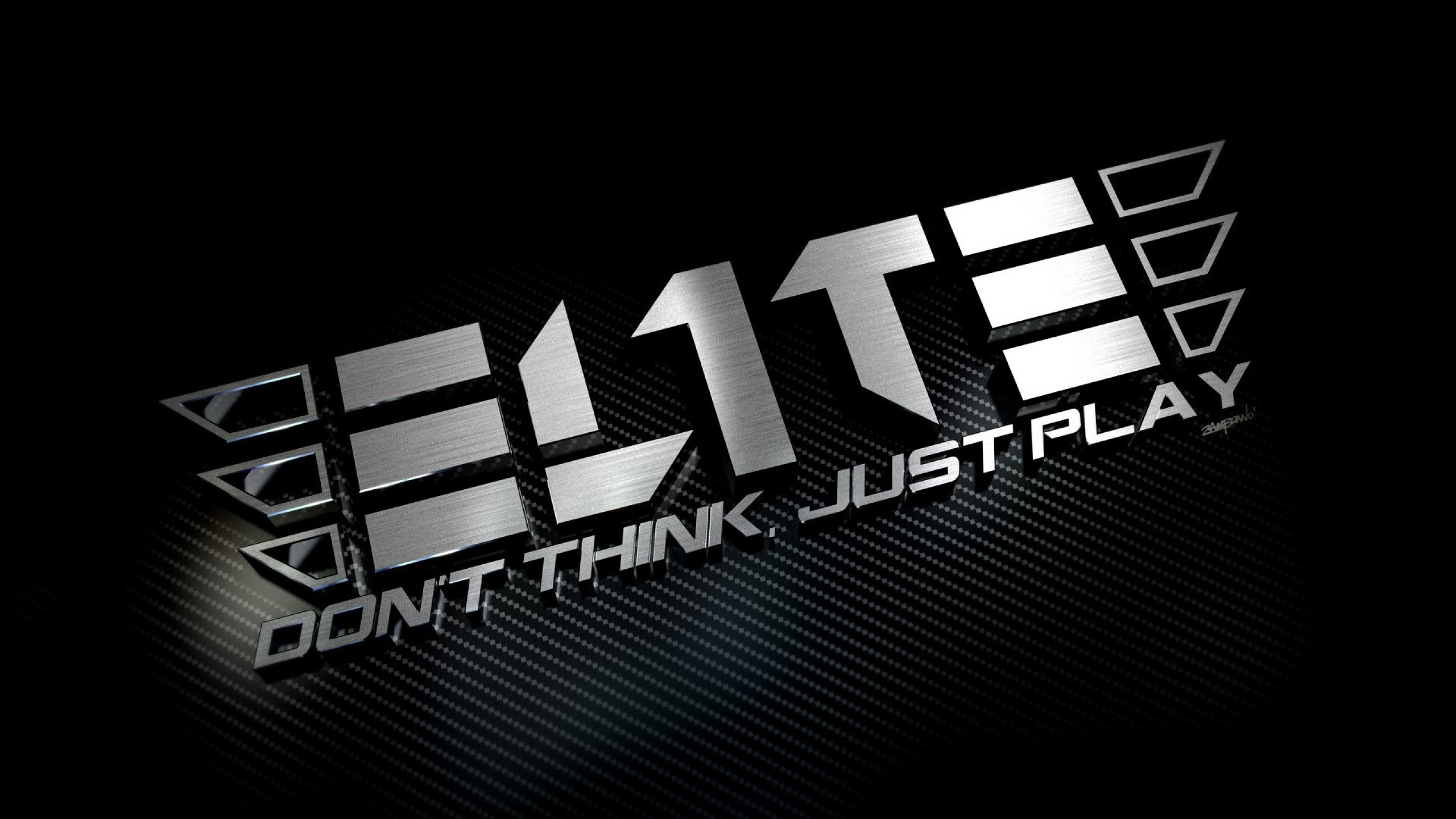 Elite "Don't Think, Just Play" Logo HD Wallpaper