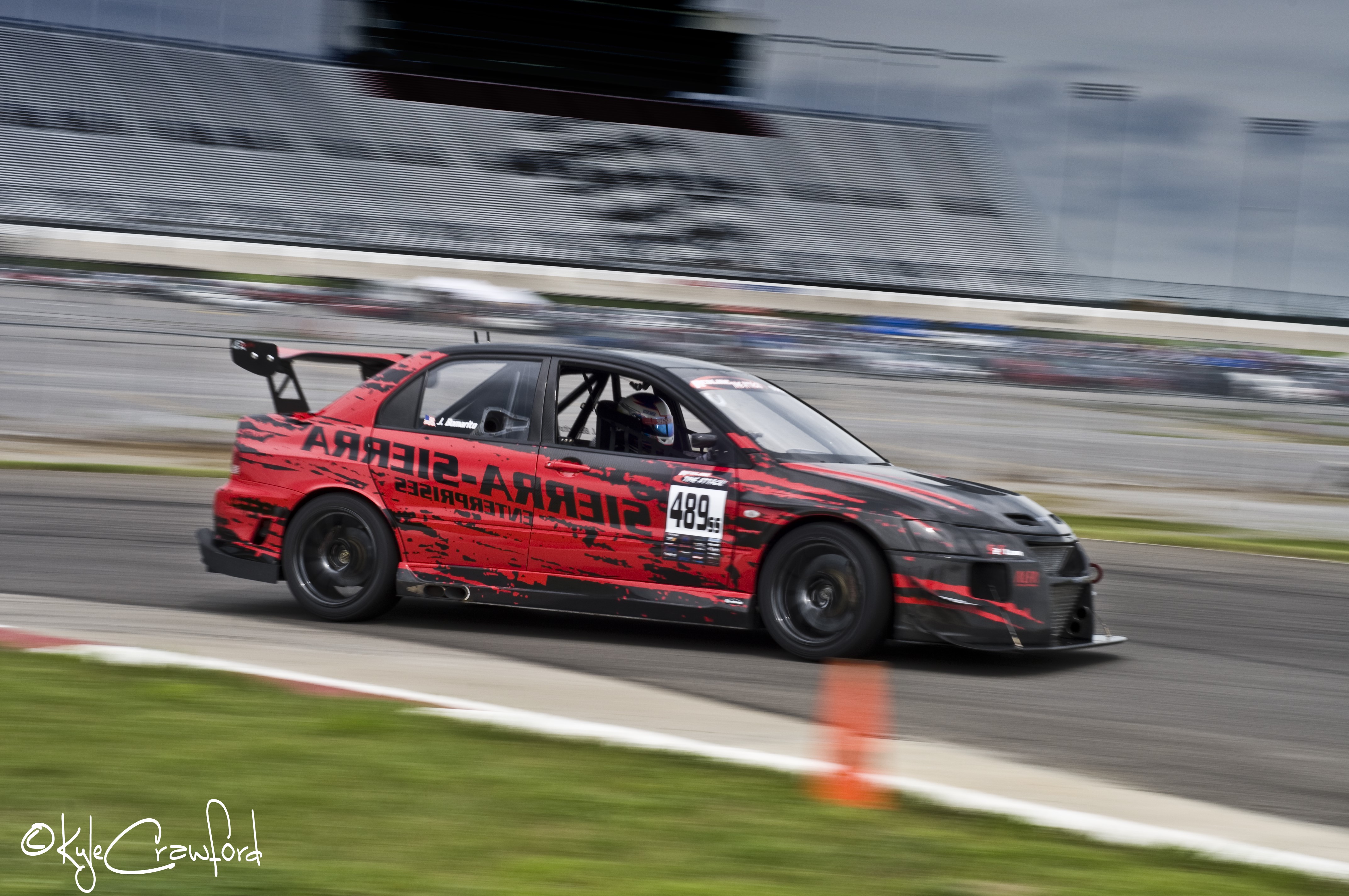 Red Mitsubishi Lancer Evolution IX Race Car HD Wallpaper