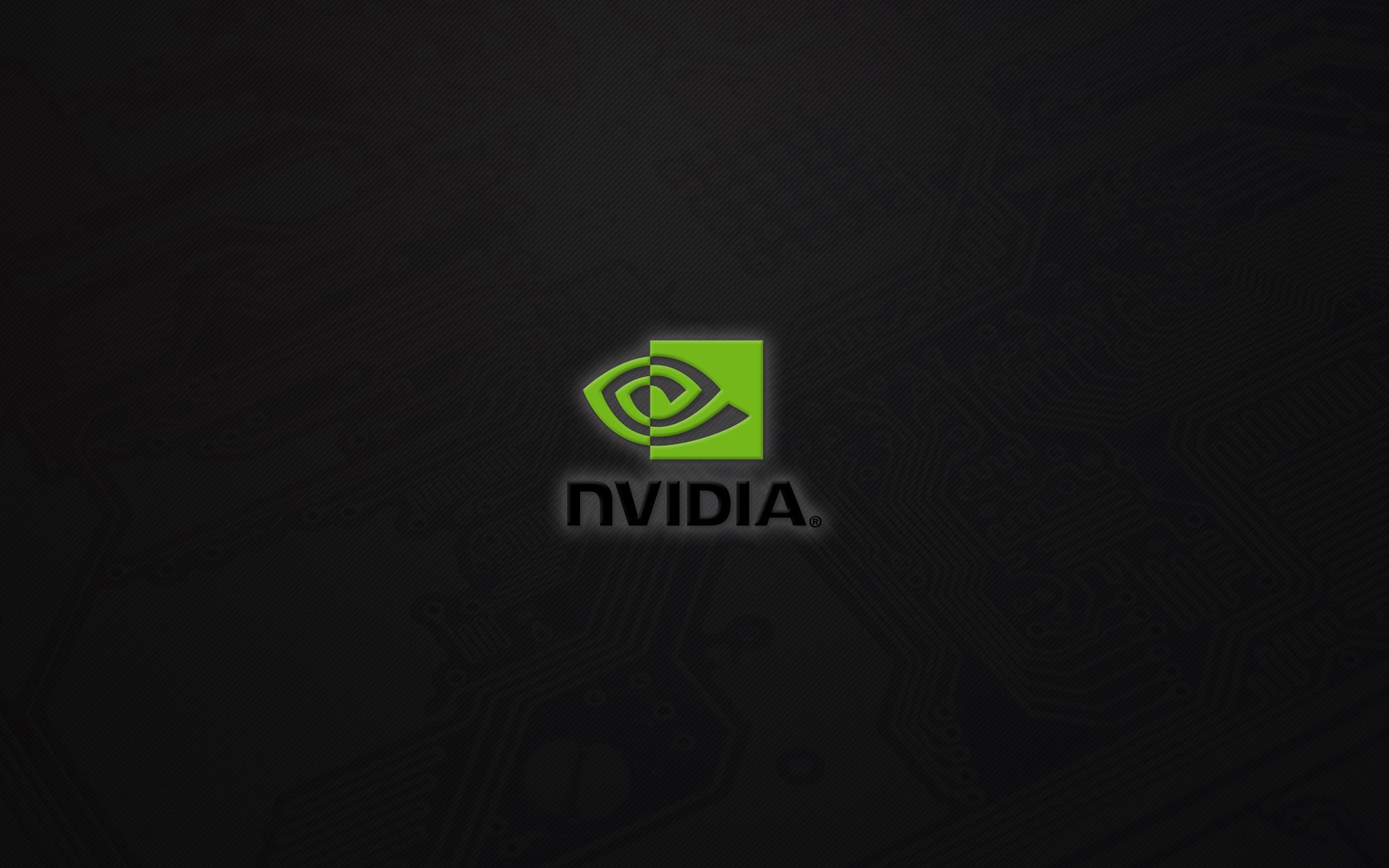 Nvidia logo on a dark background HD Wallpaper