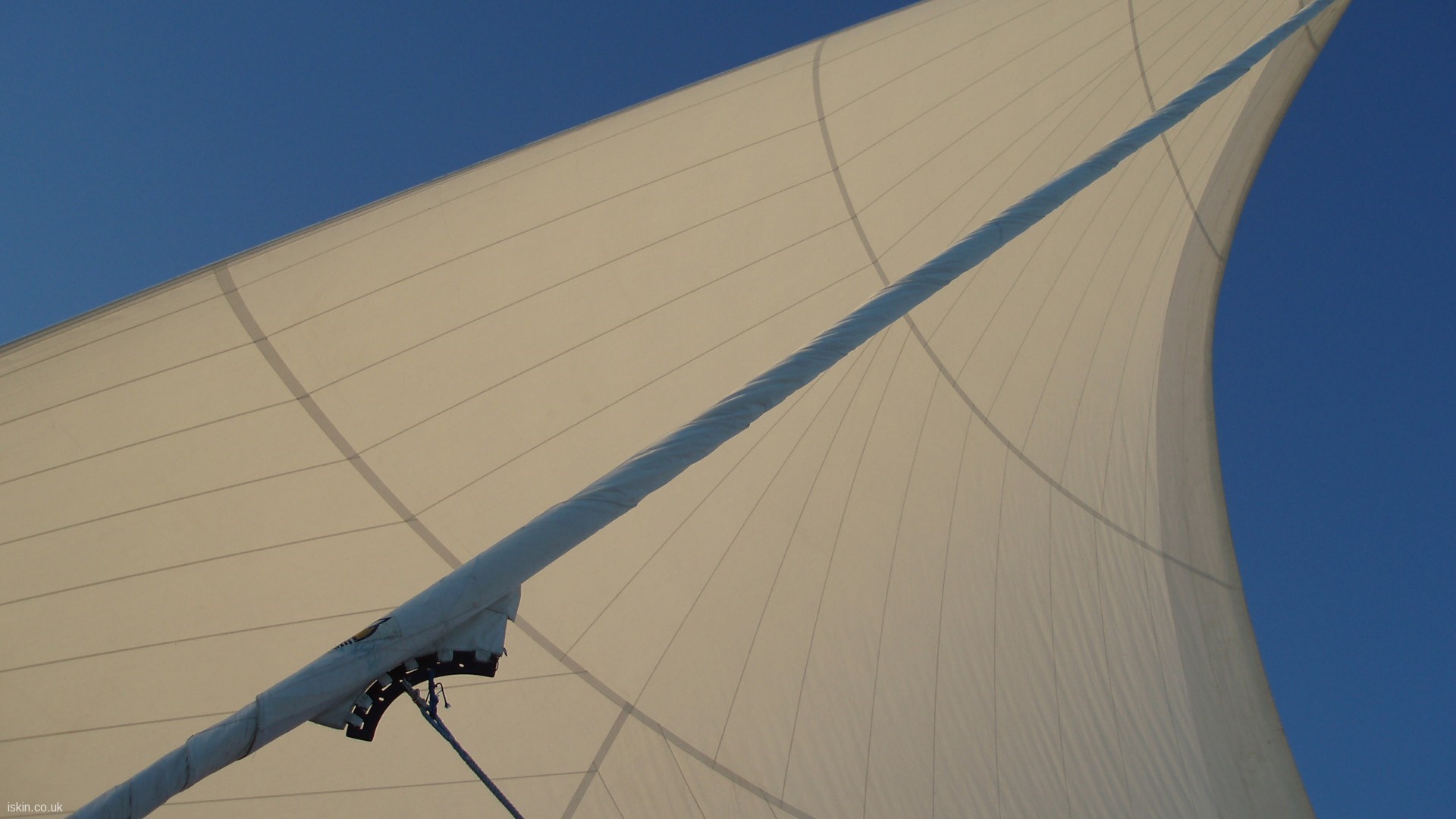 Sailboat sail against a clear blue sky HD Wallpaper