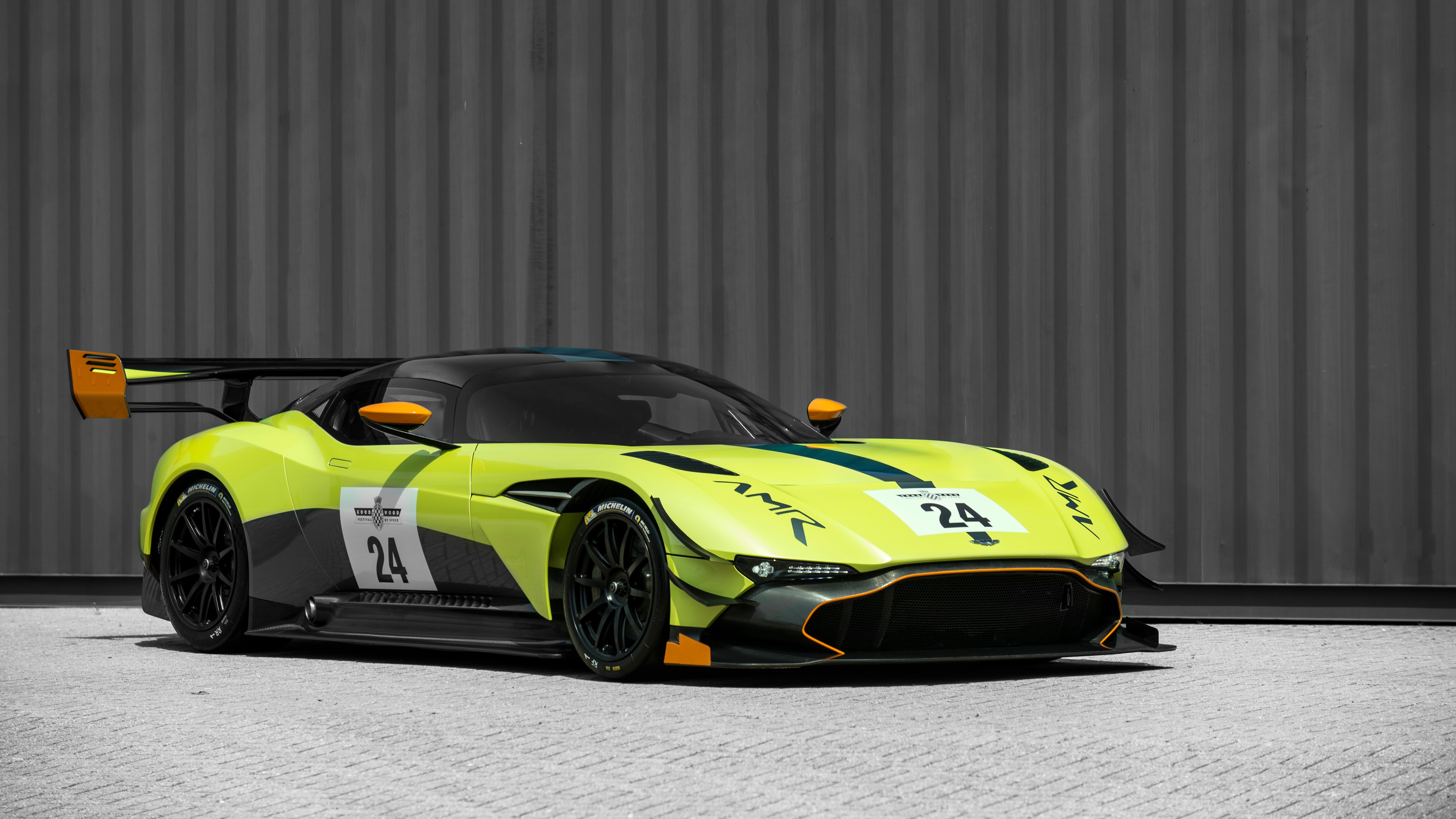 Aston Martin Vulcan race car with number 24 HD Wallpaper
