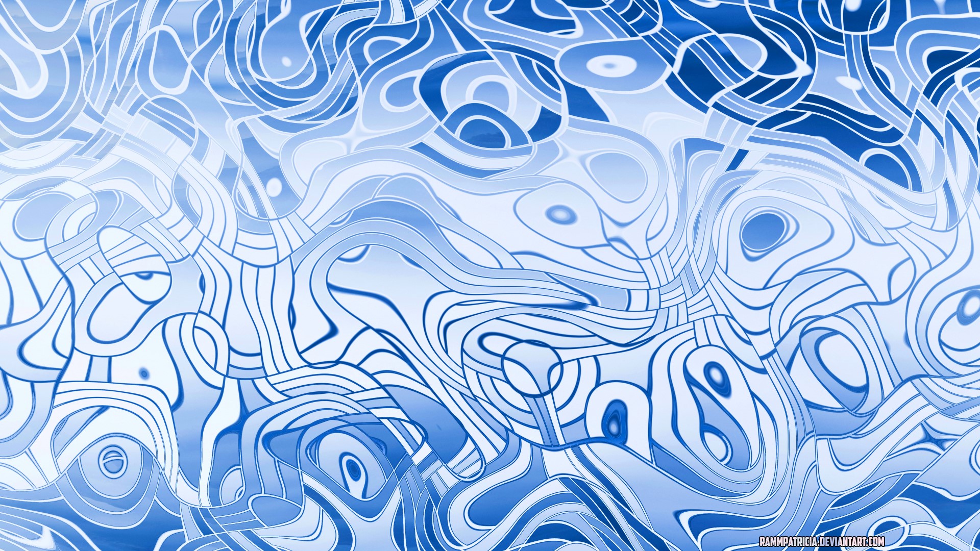Abstract blue and white swirling digital art HD Wallpaper
