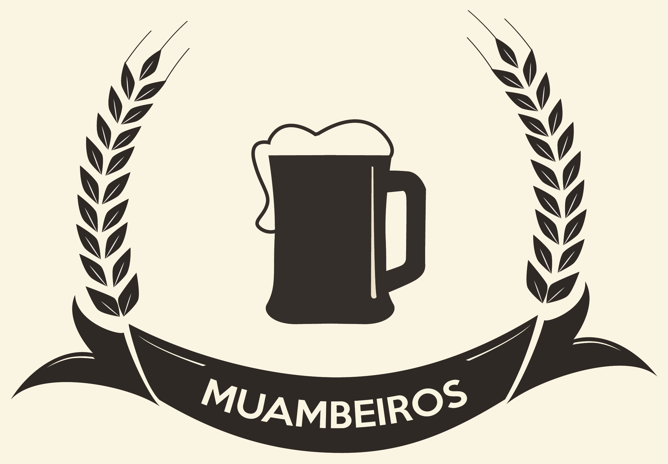 Beer mug with wheat and banner HD Wallpaper