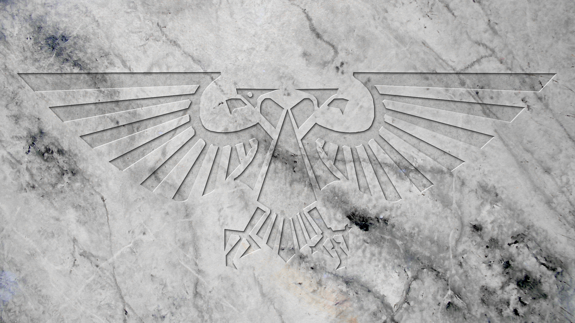 Warhammer 40,000 Imperial Aquila Logo on Marble HD Wallpaper