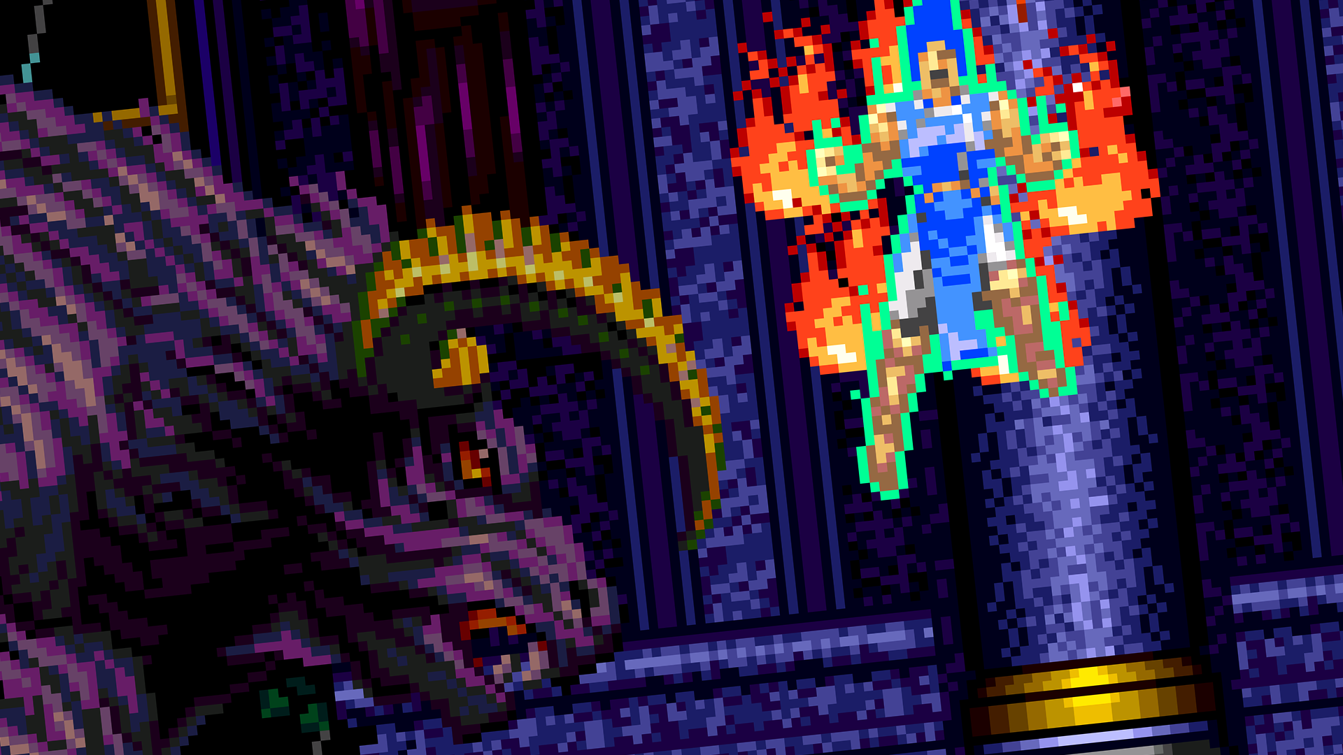 Richter Belmont from Castlevania: Rondo of Blood fighting a demon HD Wallpaper