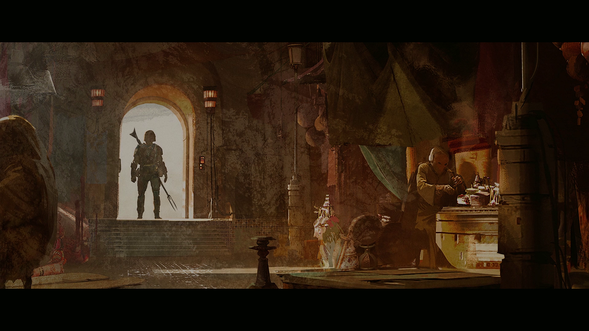 The Mandalorian in a Cantina from Star Wars HD Wallpaper