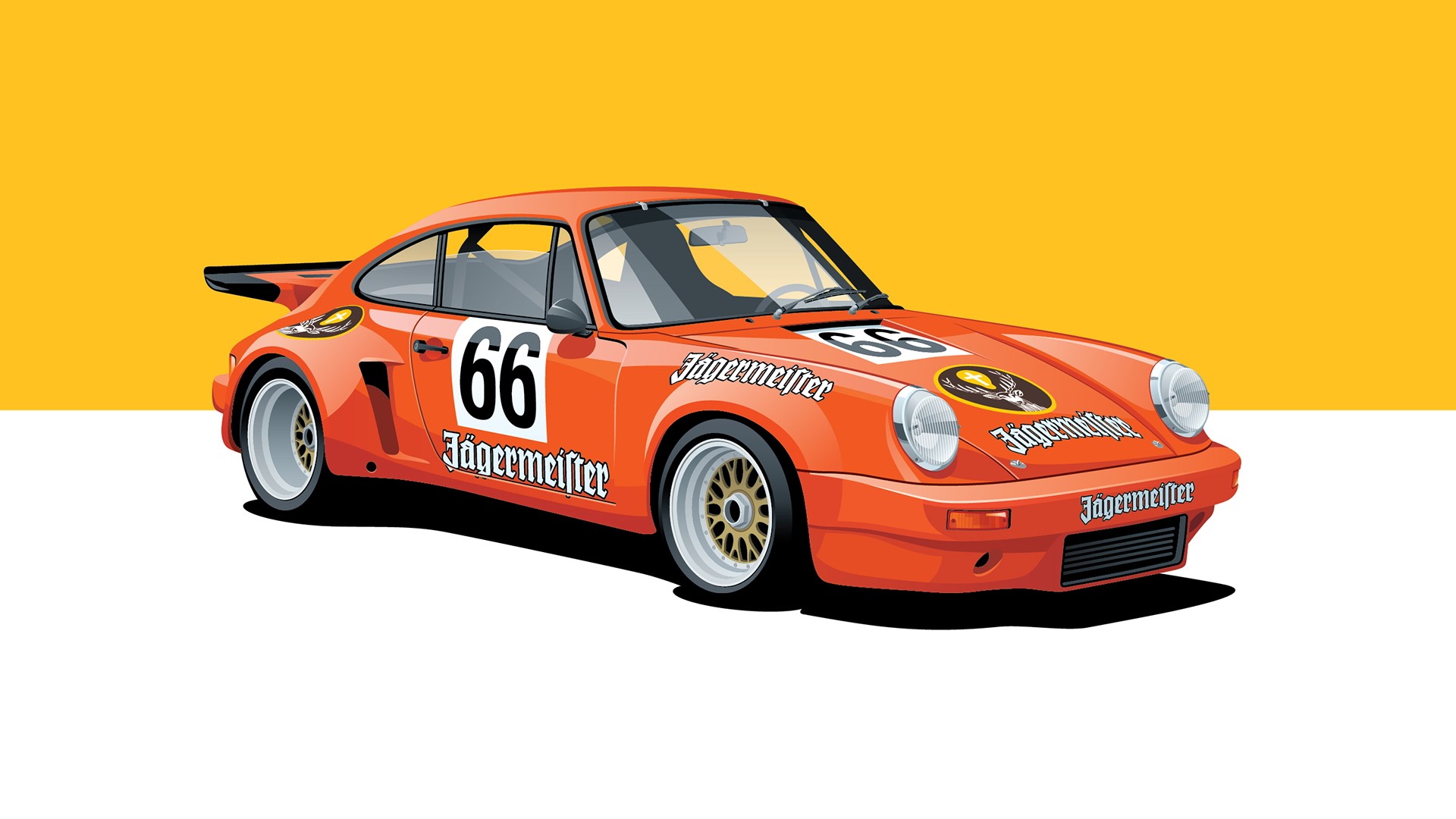 Jägermeister Porsche 911 RSR Race Car HD Wallpaper