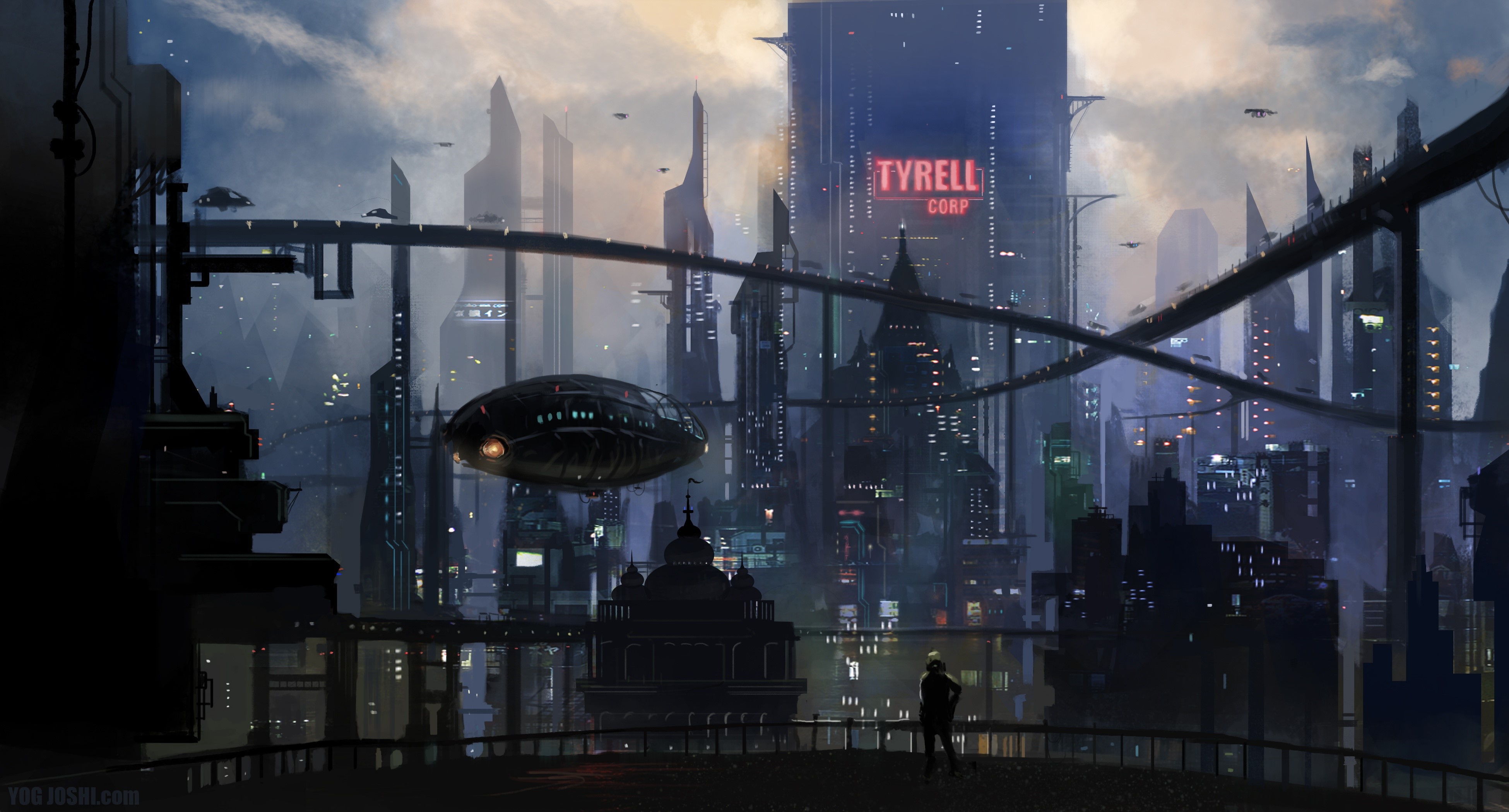 4K Science Fiction Blade Runner Cityscape HD Wallpaper