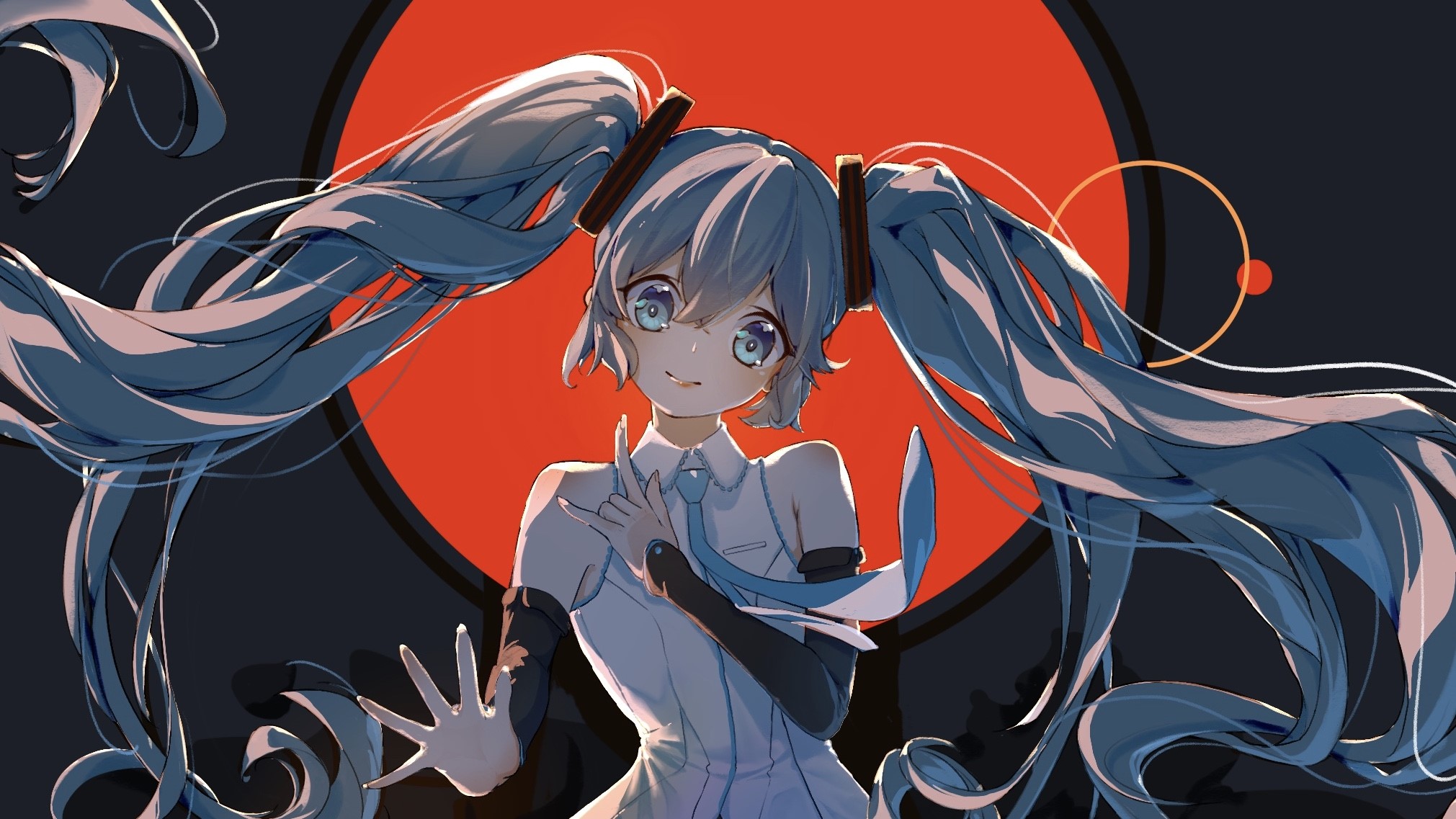 Hatsune Miku from Vocaloid HD Wallpaper