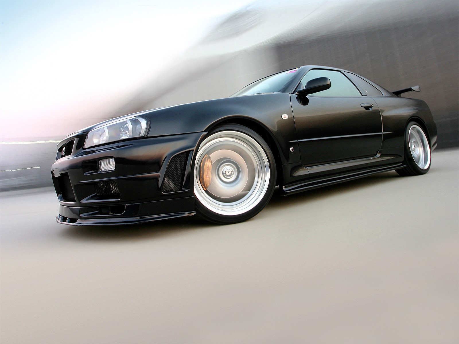 Black Nissan Skyline GT-R R34 JDM Sports Car HD Wallpaper