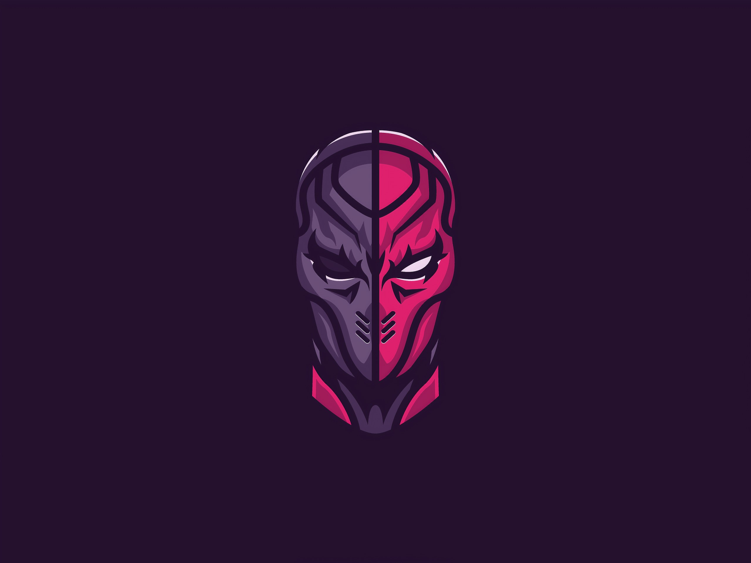 Half Deathstroke mask illustration HD Wallpaper