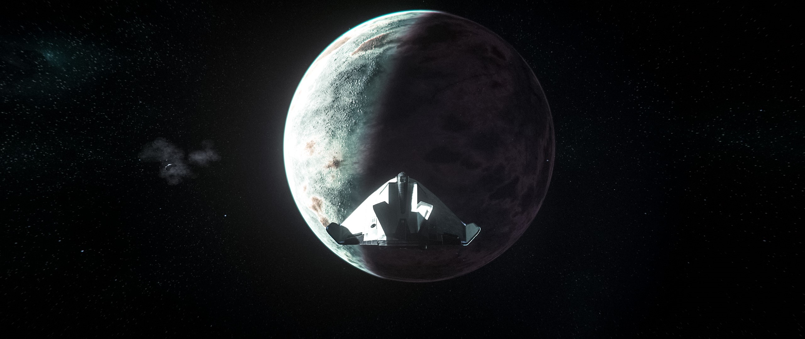 Avenger Titan spaceship near a planet in Star Citizen HD Wallpaper