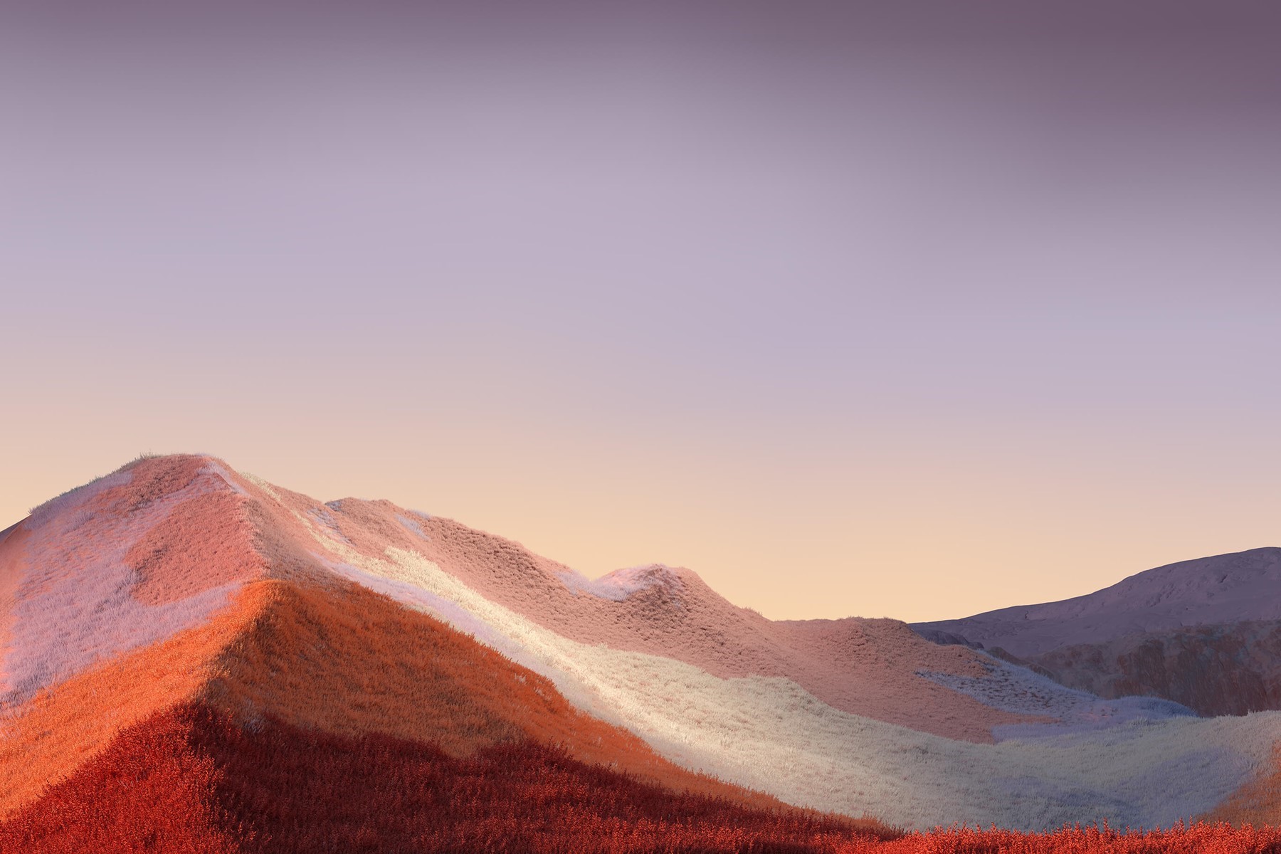 Abstract landscape with mountains at sunset HD Wallpaper