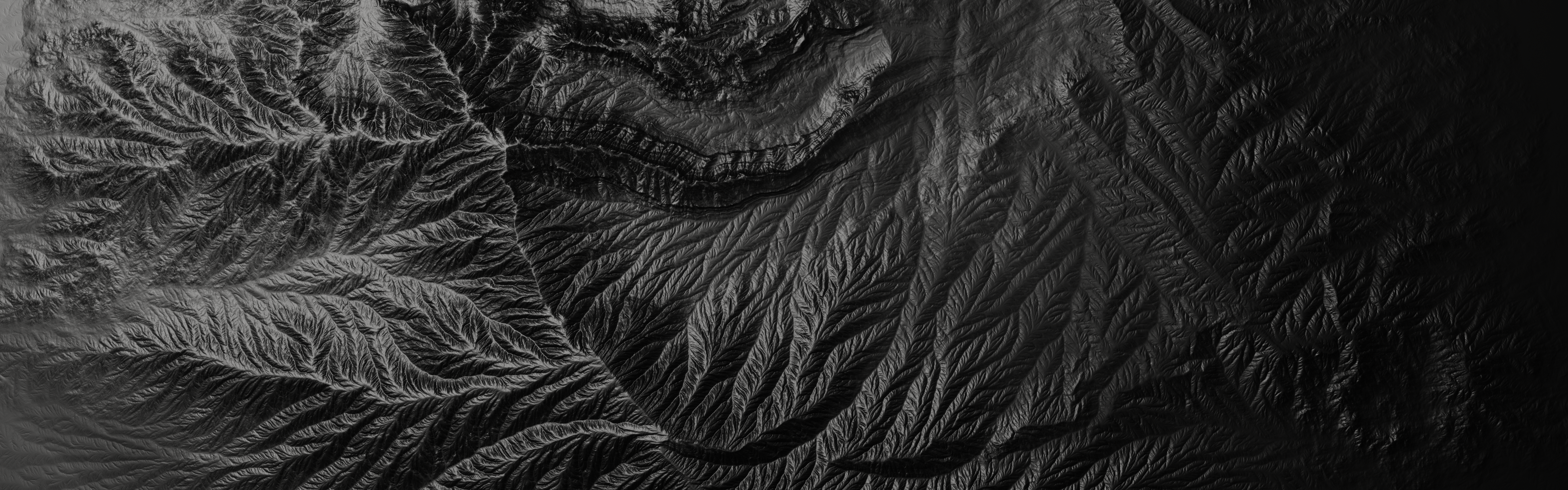 Dark eroded mountain landscape HD Wallpaper