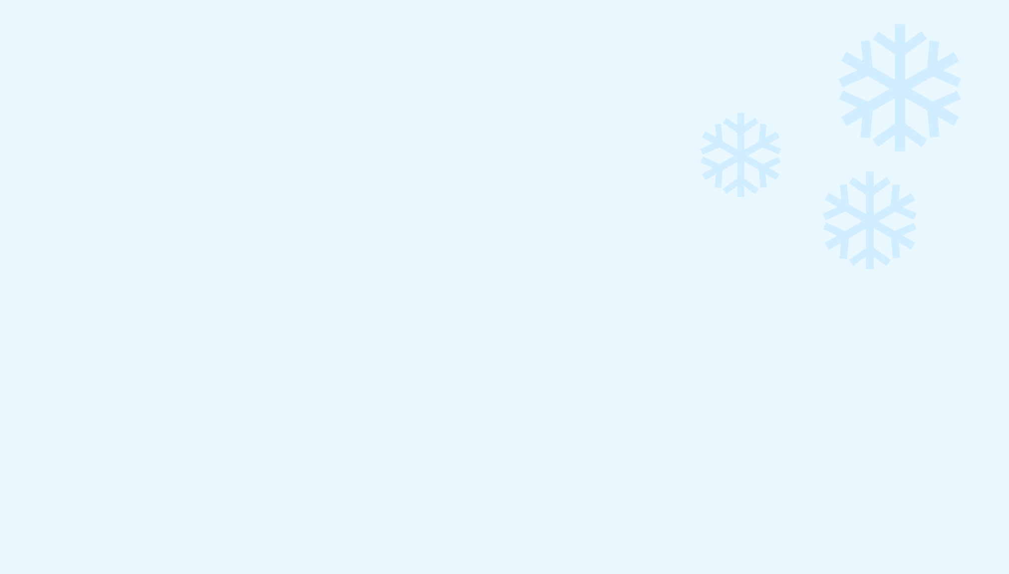 Simple snowflakes on a light blue background HD Wallpaper