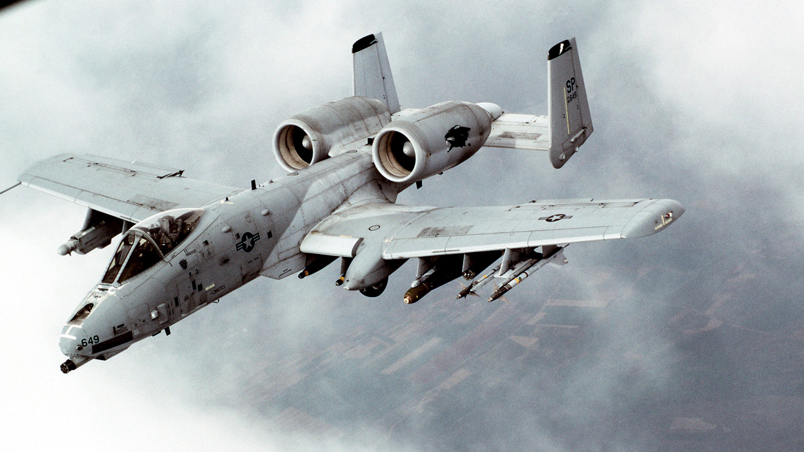 Fairchild Republic A-10 Thunderbolt II in flight HD Wallpaper