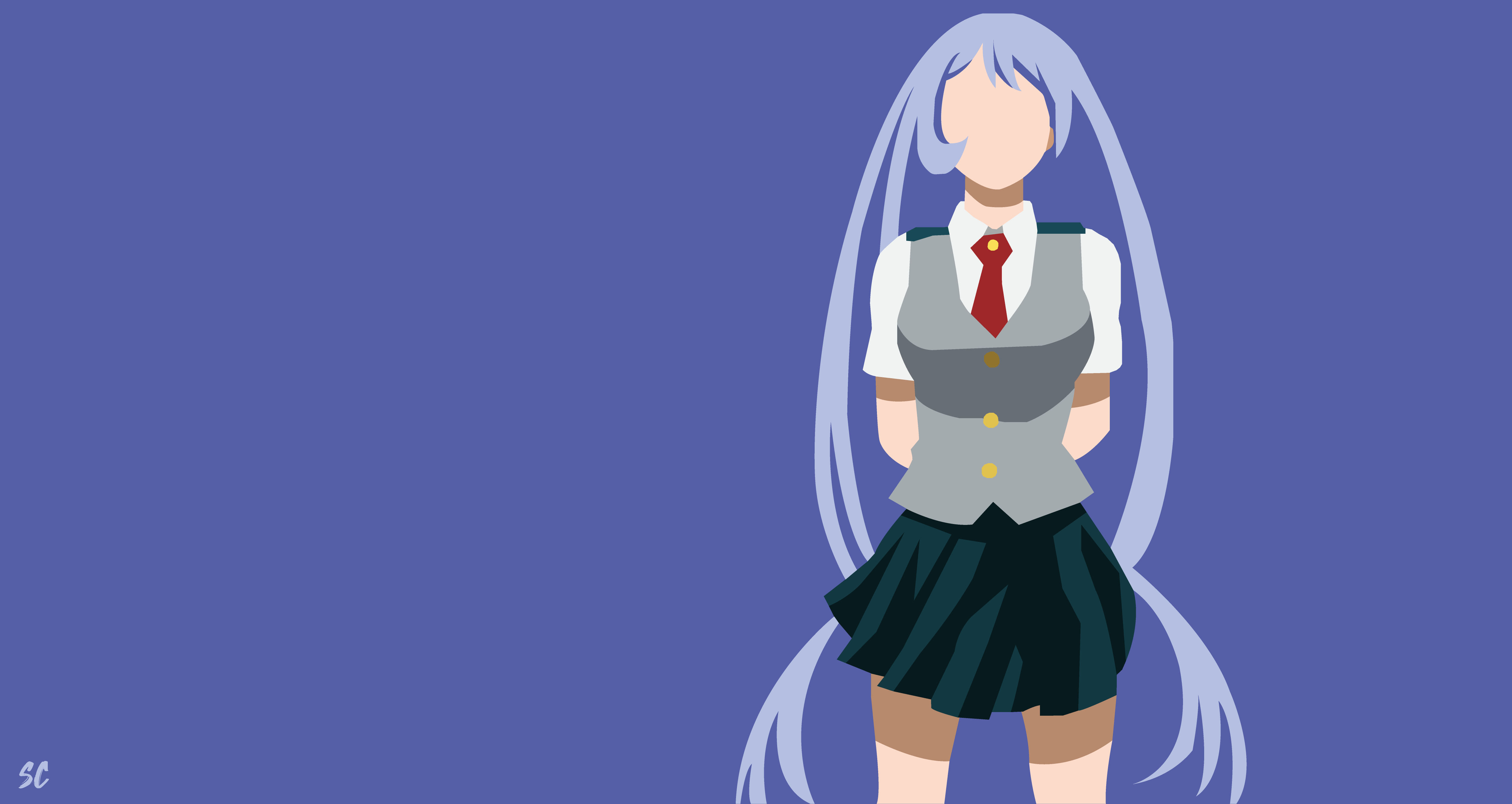 Nejire Hadou from Boku no Hero Academia minimalism HD Wallpaper