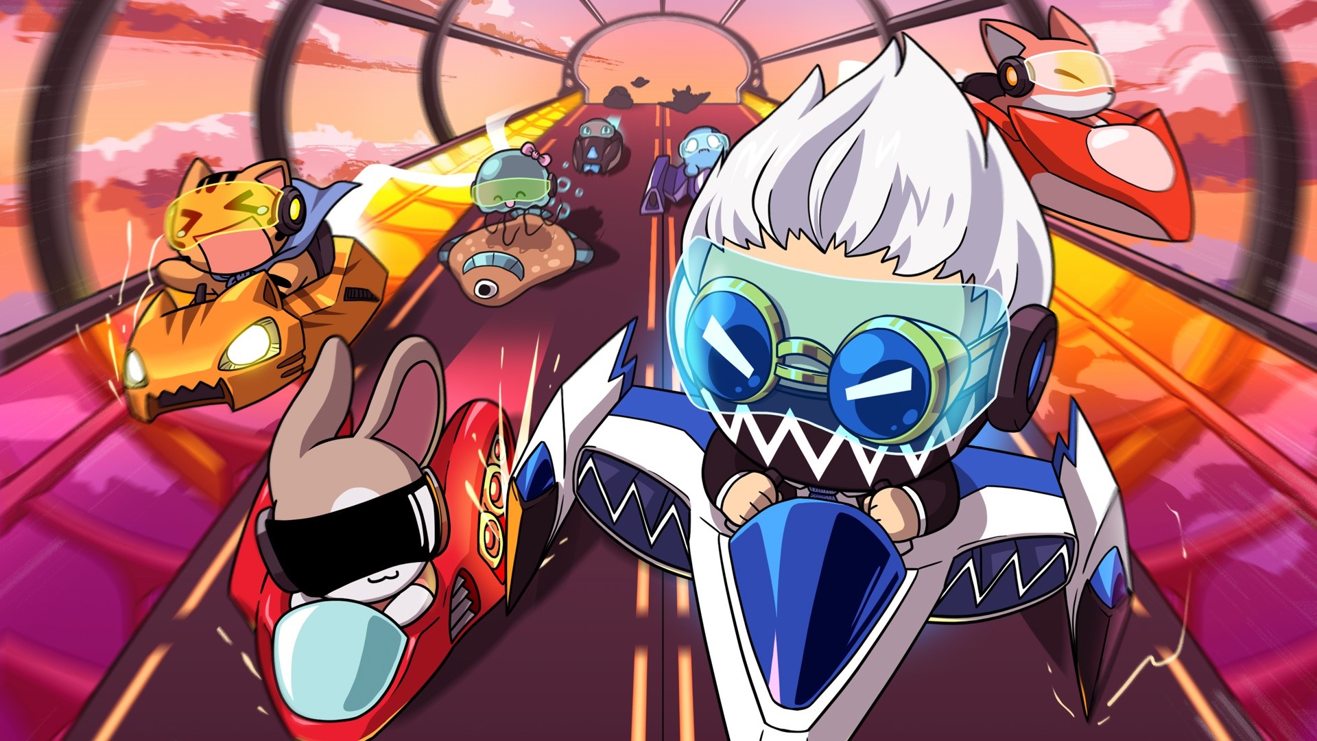 Monstercat racing game characters HD Wallpaper