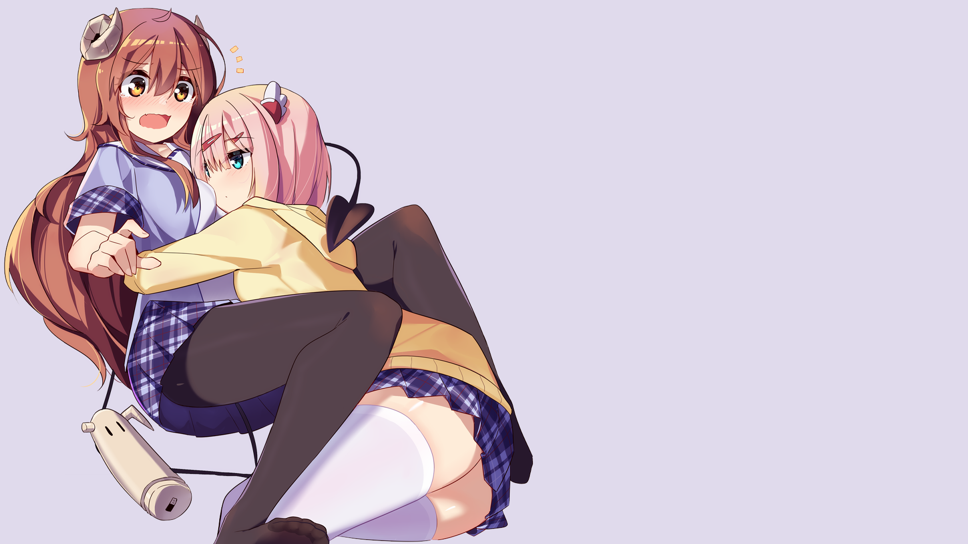 Chiyoda Momo and Yoshida Yuuko from Machikado Mazoku HD Wallpaper