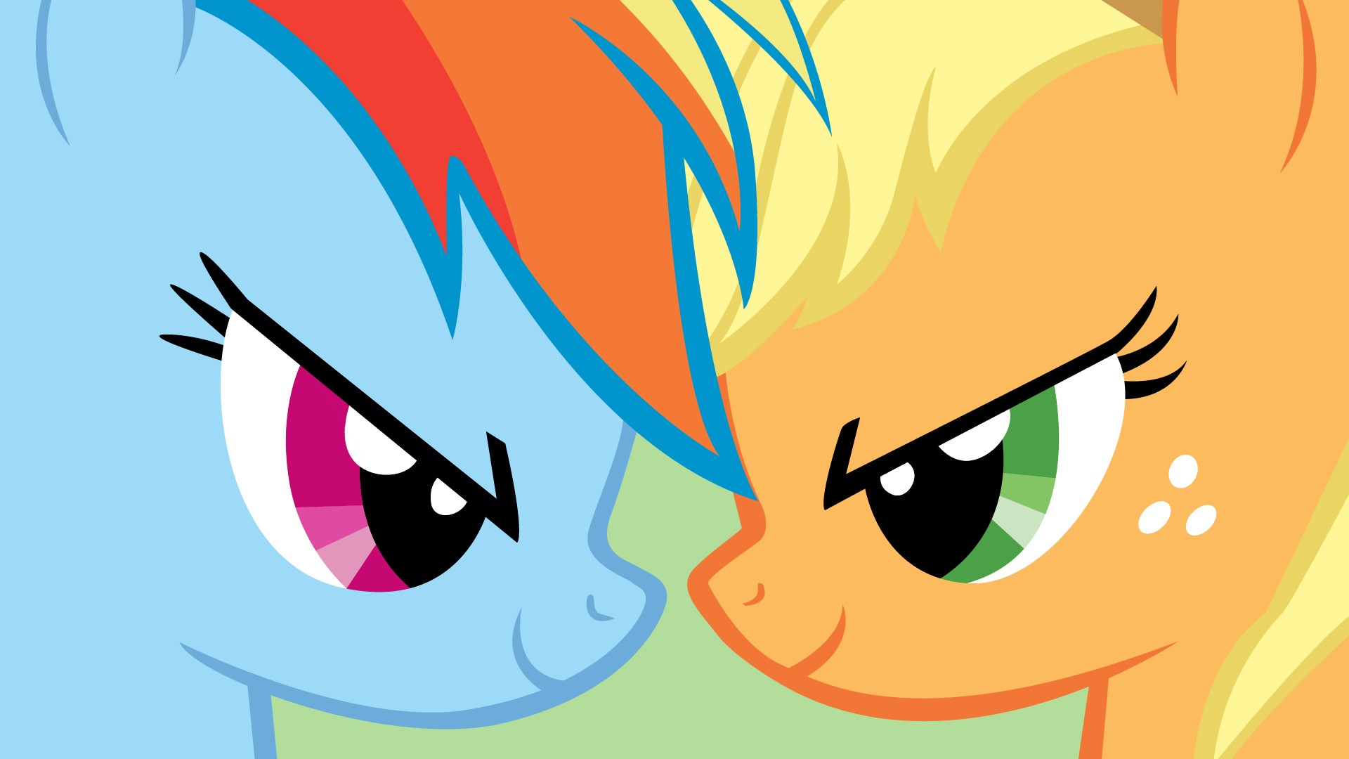 Rainbow Dash and Applejack from My Little Pony HD Wallpaper