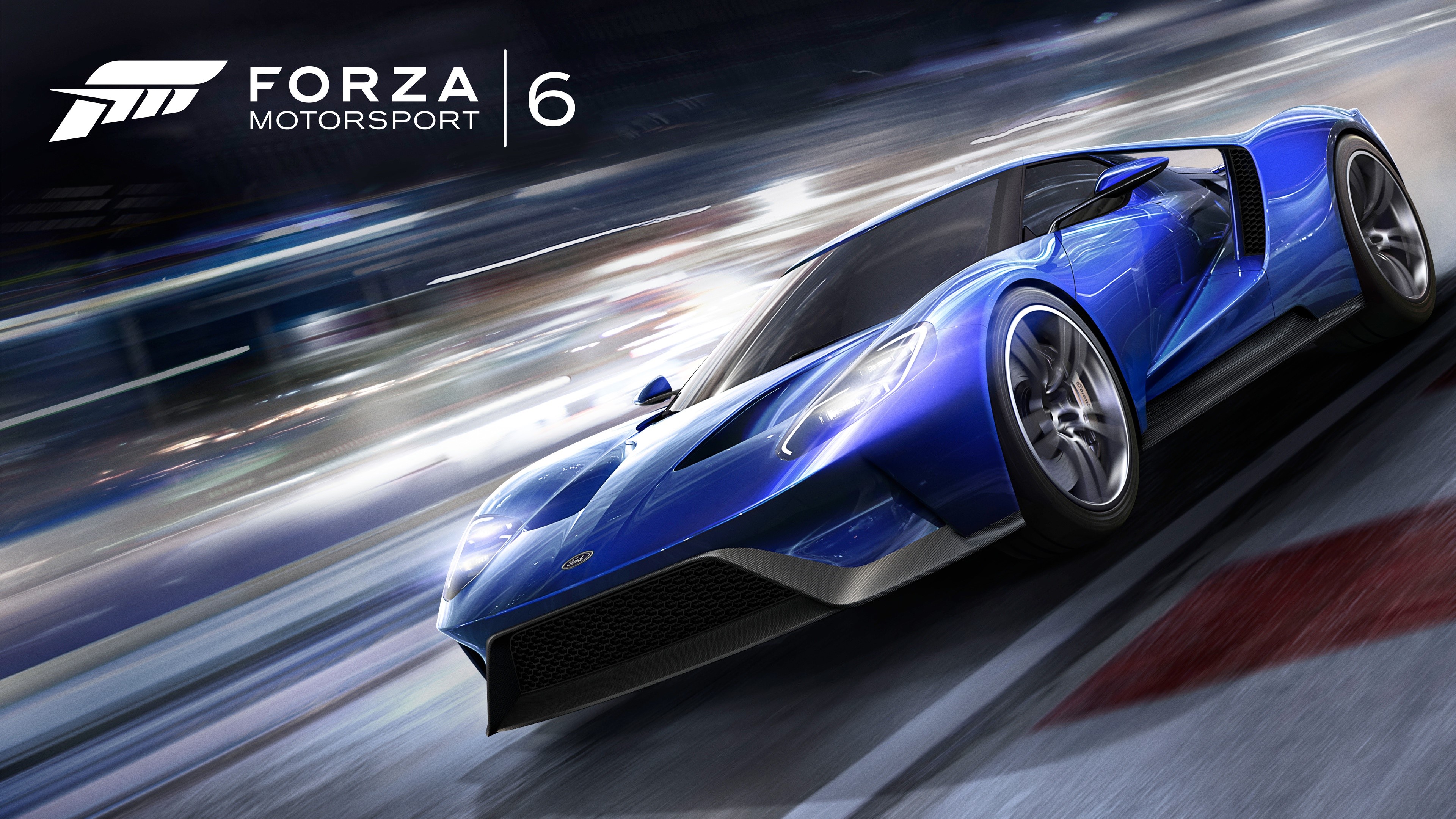 Forza Motorsport 6 Blue Ford Car on Track HD Wallpaper