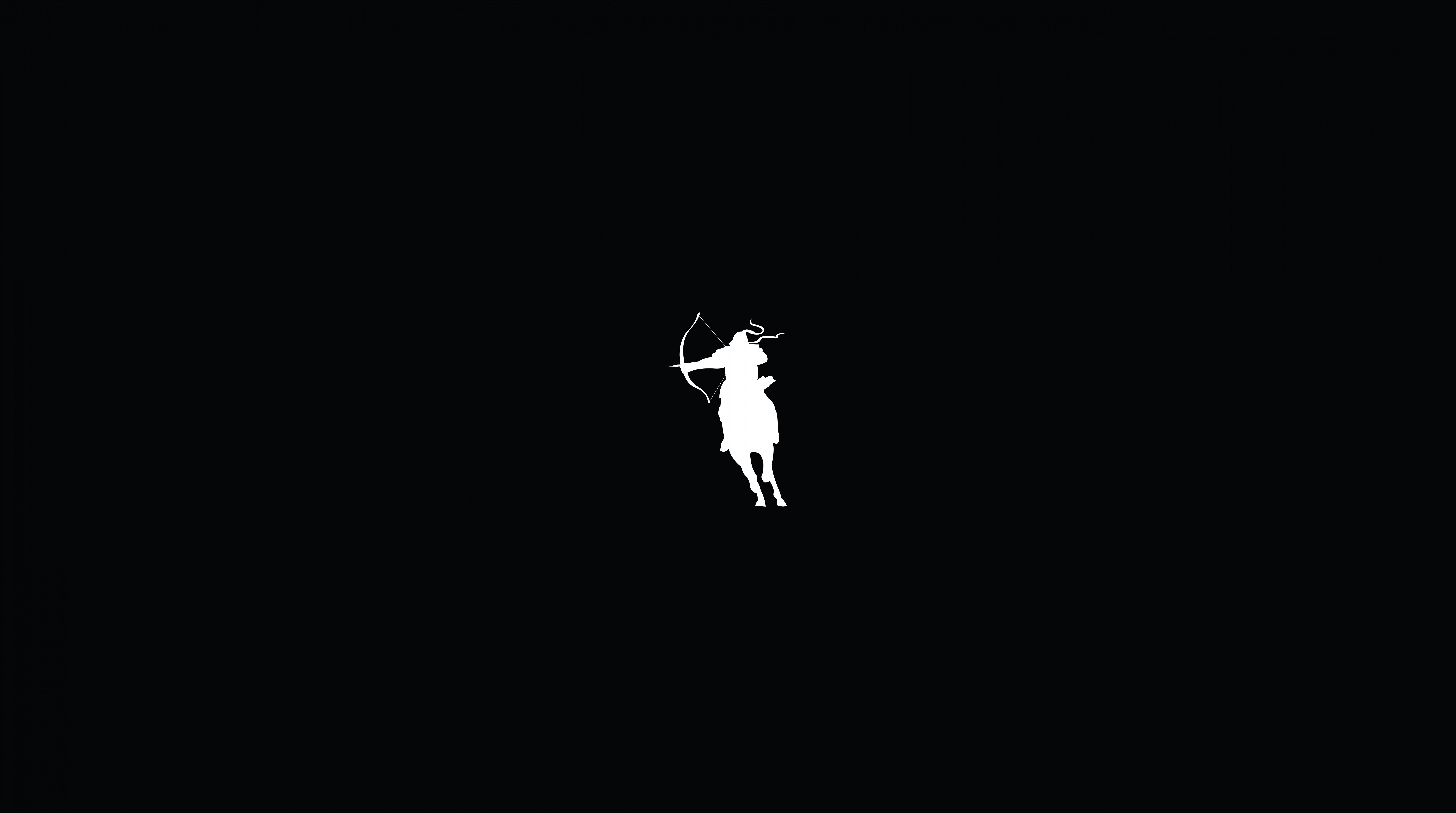 White horseman with bow and arrow artwork HD Wallpaper
