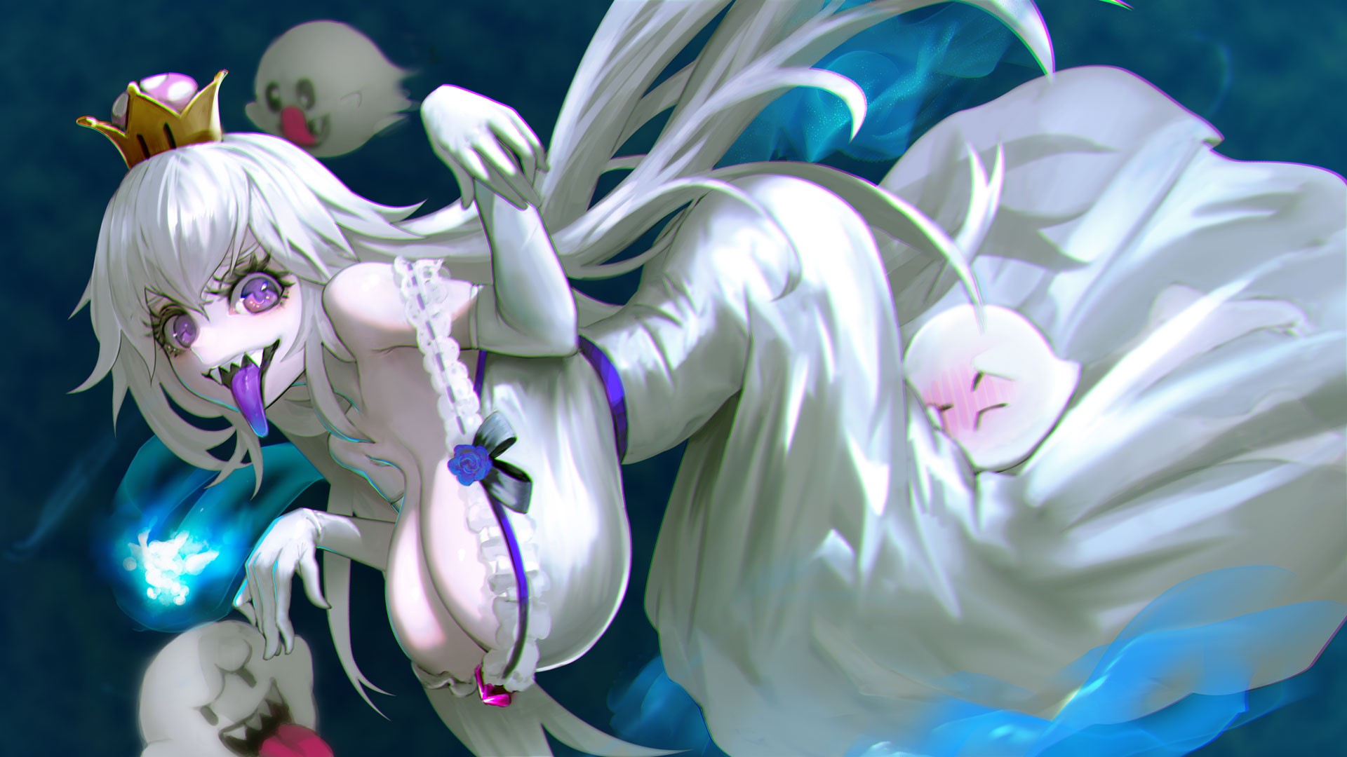 Booette and Mario Boo Ghosts HD Wallpaper