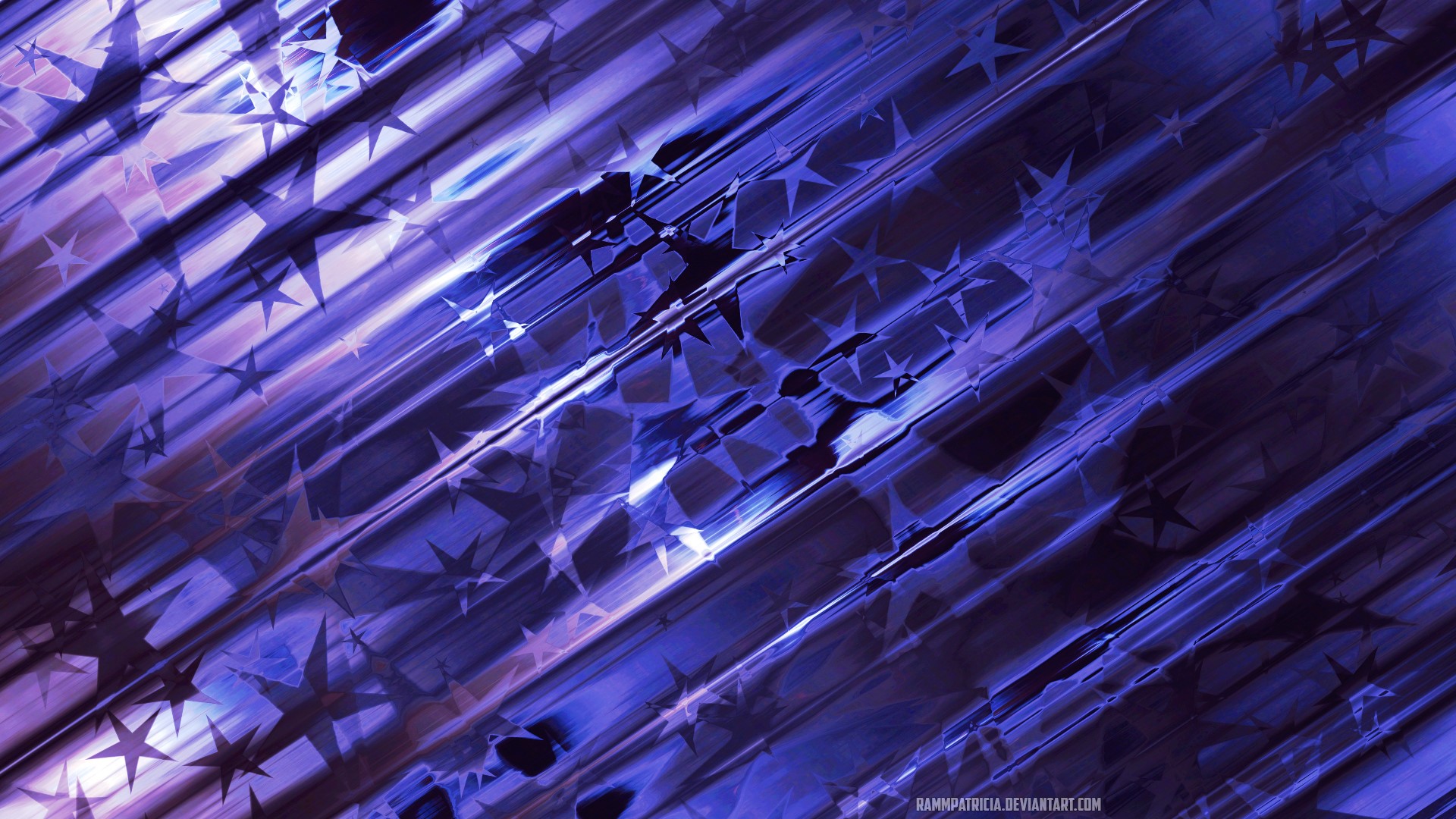 Abstract digital art with stars and streaks HD Wallpaper