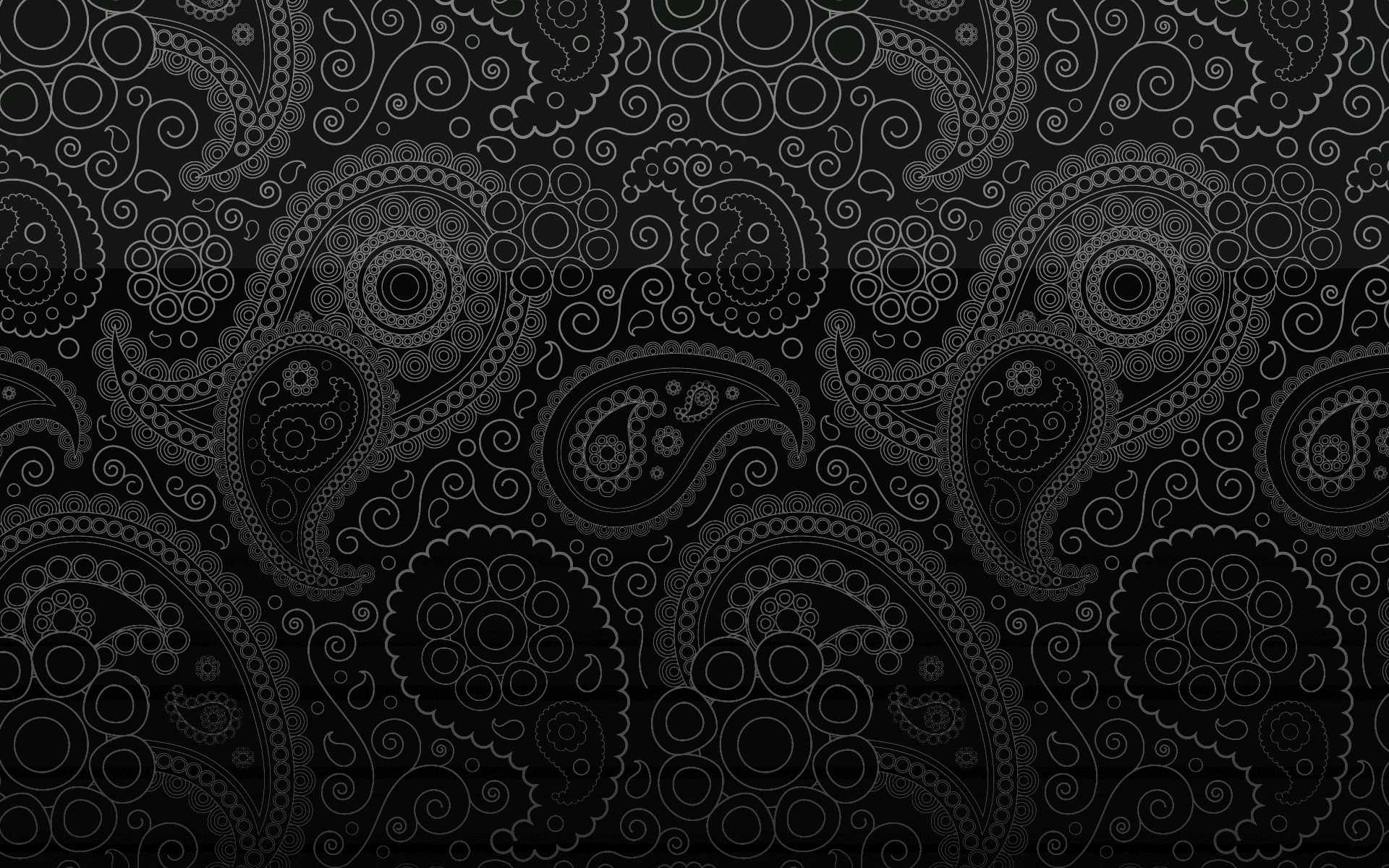 Monochrome Paisley Pattern Digital Art HD Wallpaper