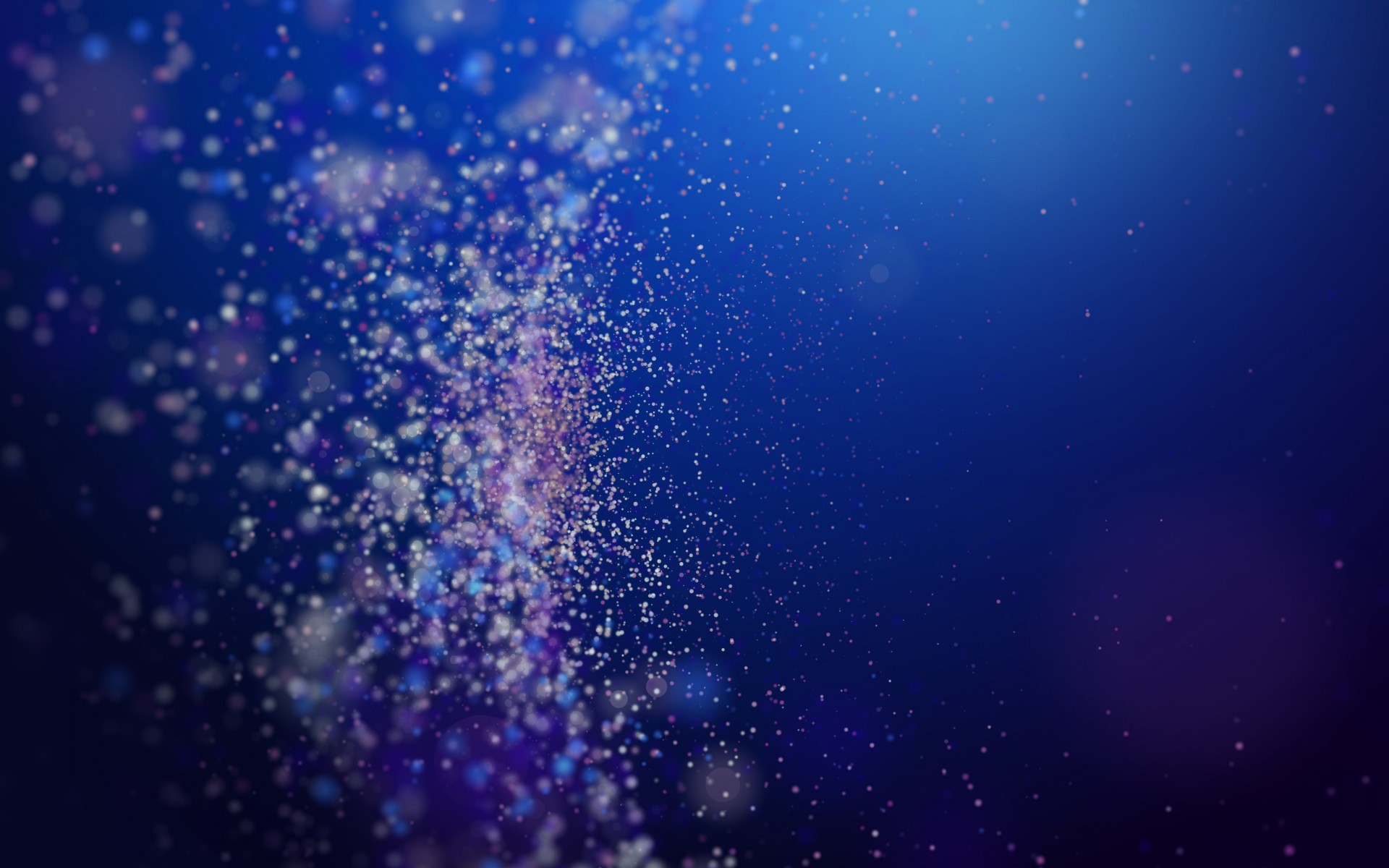 Blue abstract particles and bokeh HD Wallpaper