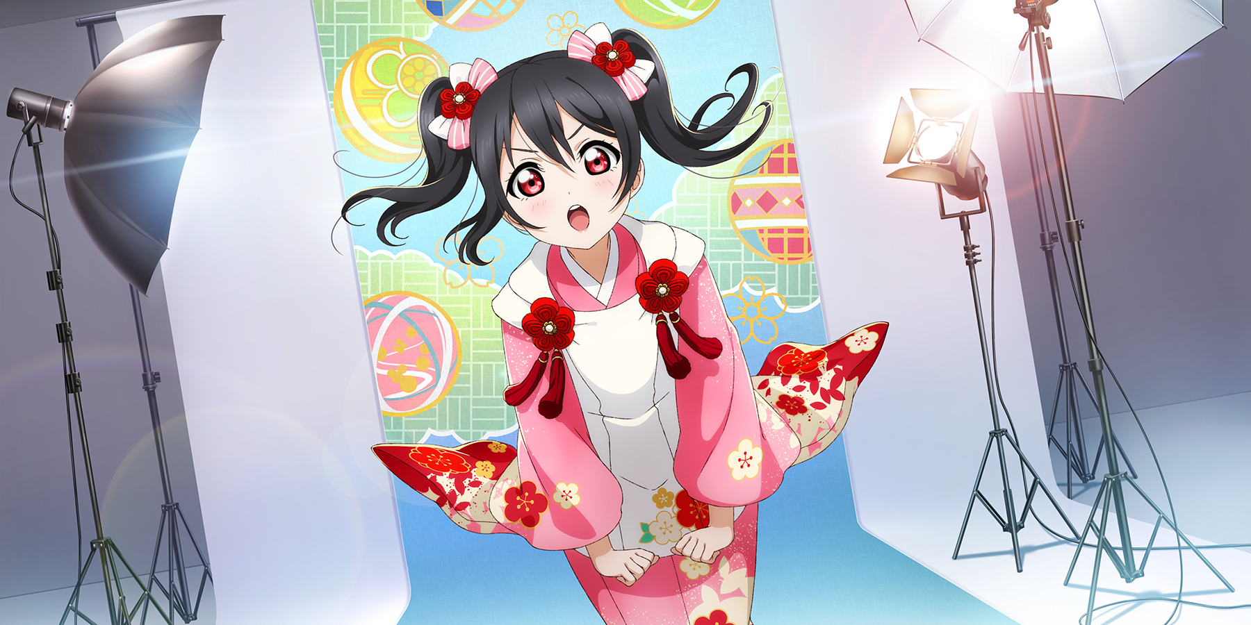 Yazawa Nico from Love Live! Series in Kimono HD Wallpaper