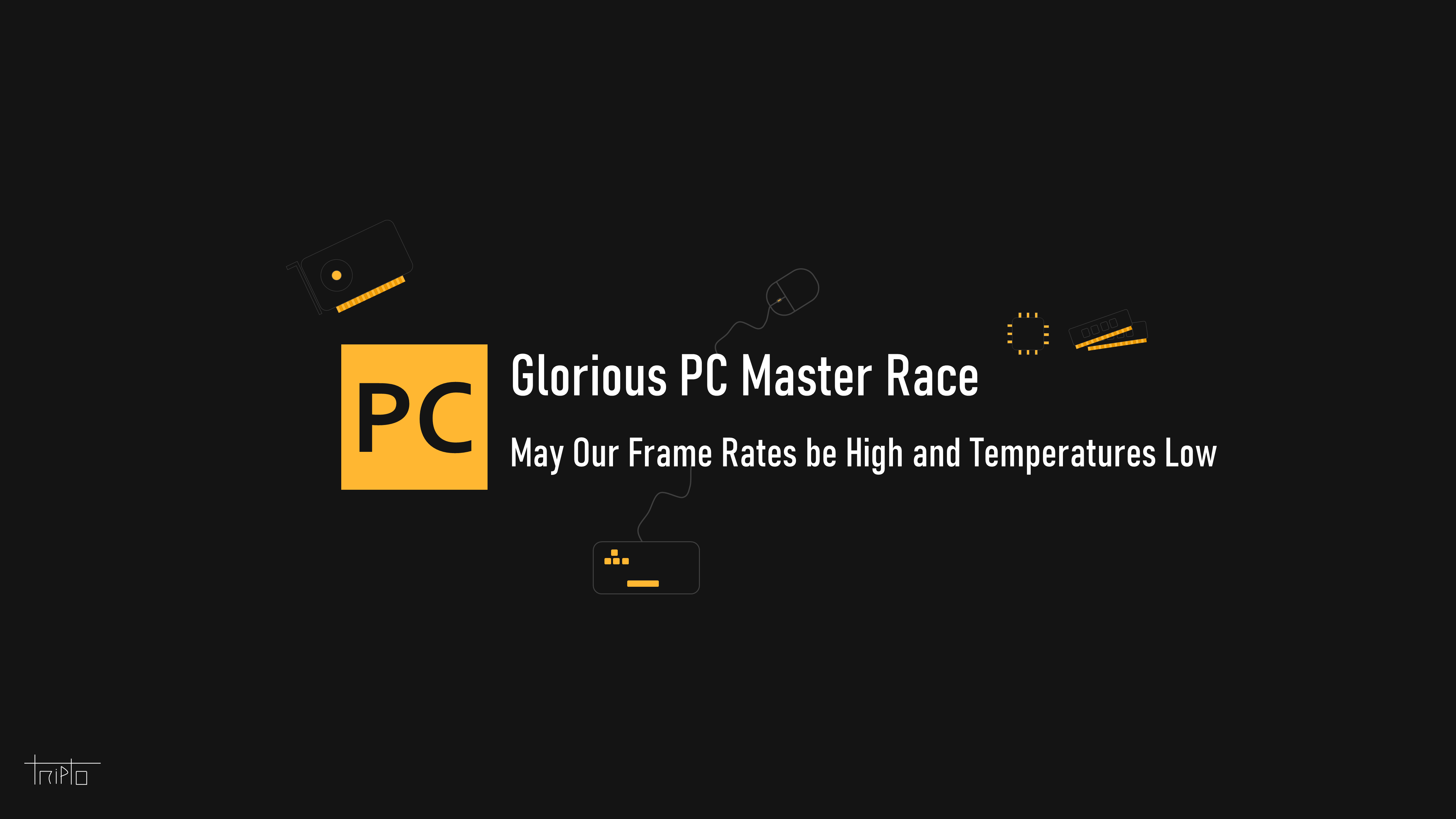 Glorious PC Master Race Minimalist Design HD Wallpaper