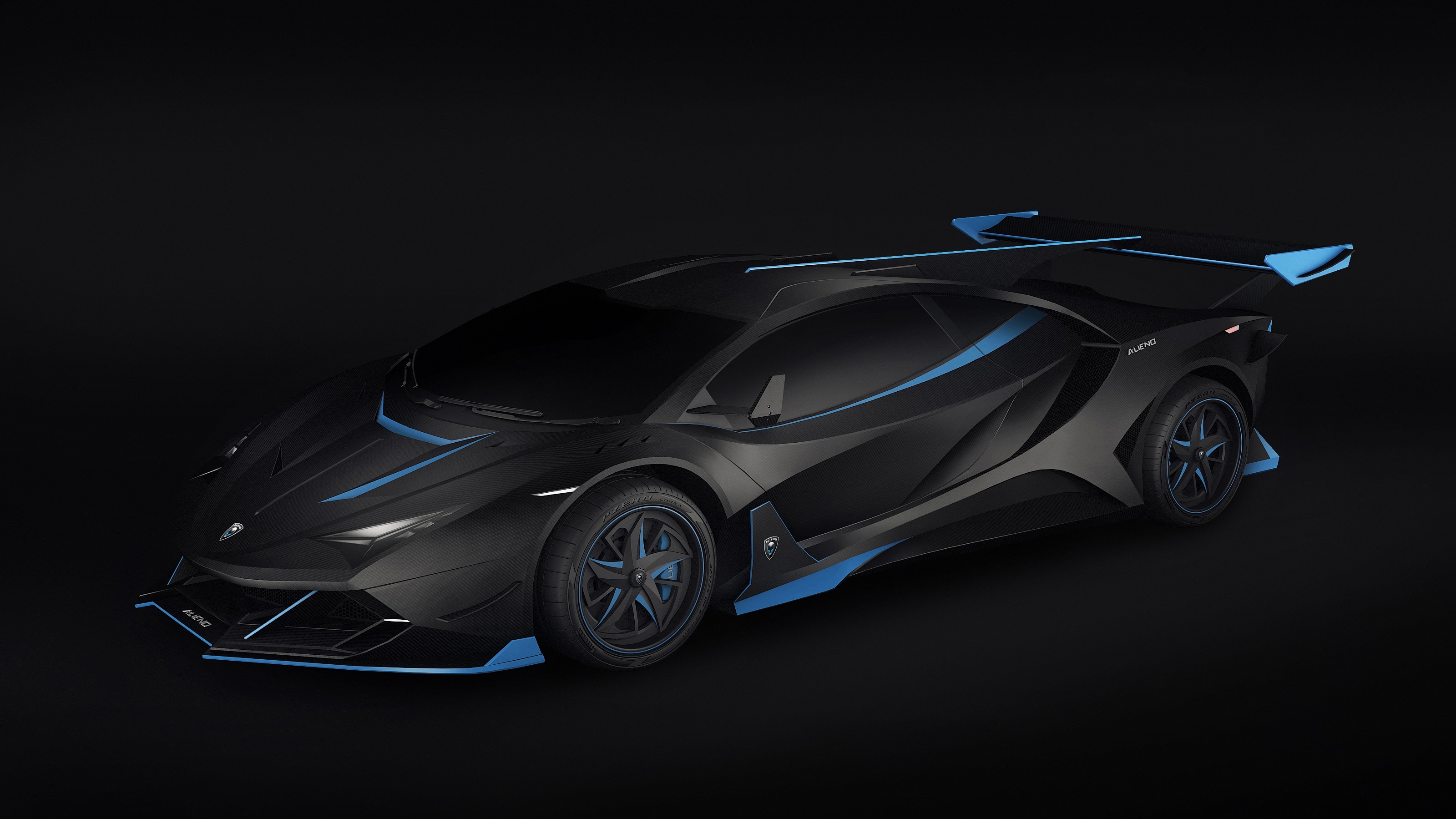 Lamborghini SC18 Alston in black and blue HD Wallpaper