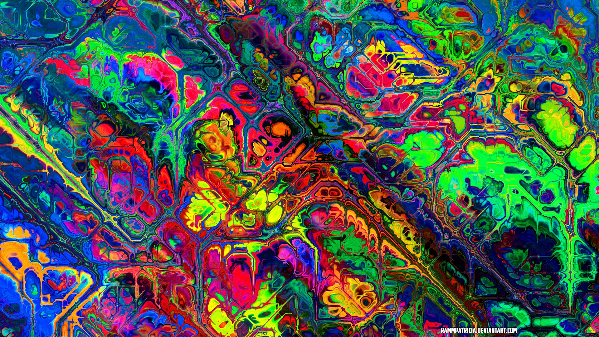 Abstract colorful digital art by RammPatricia HD Wallpaper