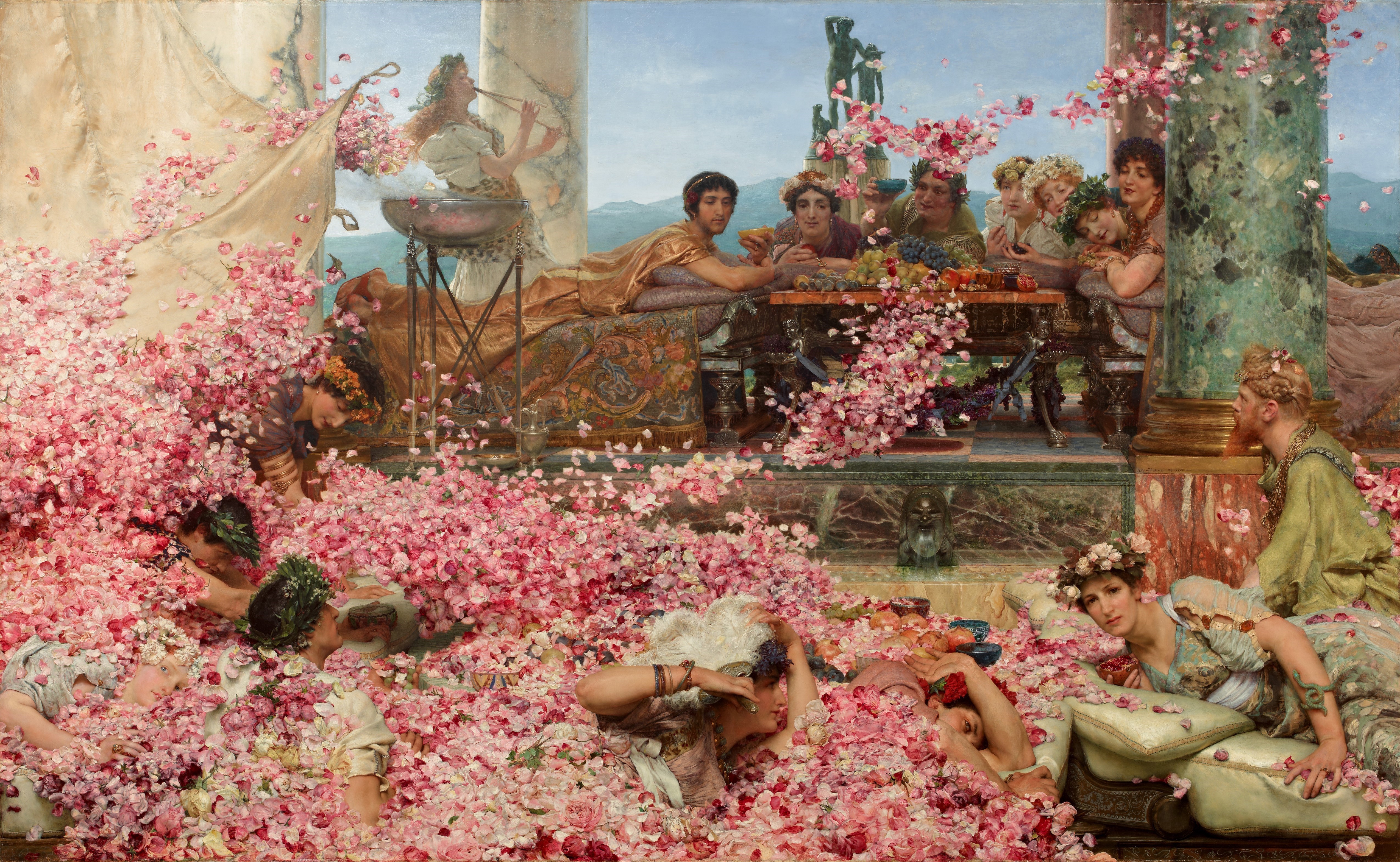 The Roses of Heliogabalus by Lawrence Alma-Tadema HD Wallpaper