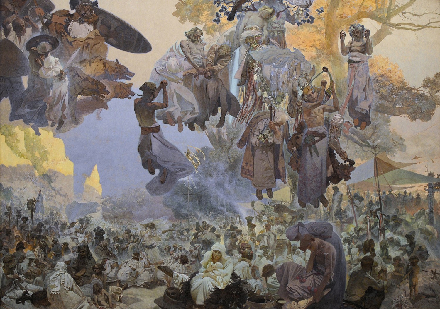 The Slav Epic: The Apotheosis of the Slavs by Alphonse Mucha HD Wallpaper