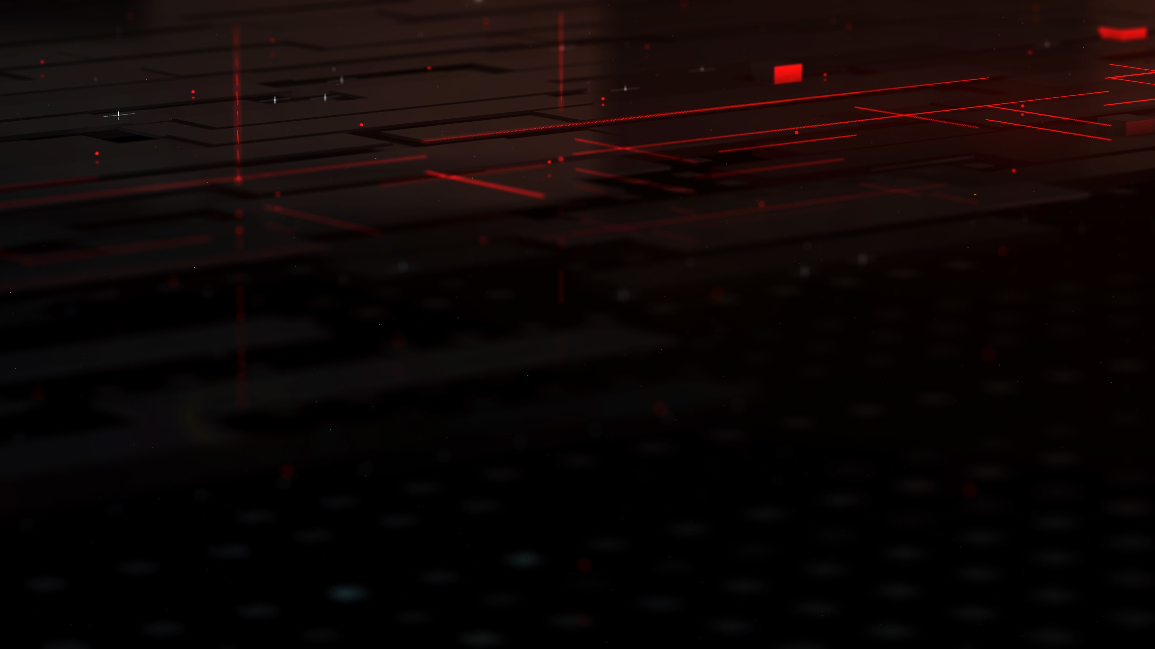 Abstract 3D Geometry with Red Lines 4K HD Wallpaper