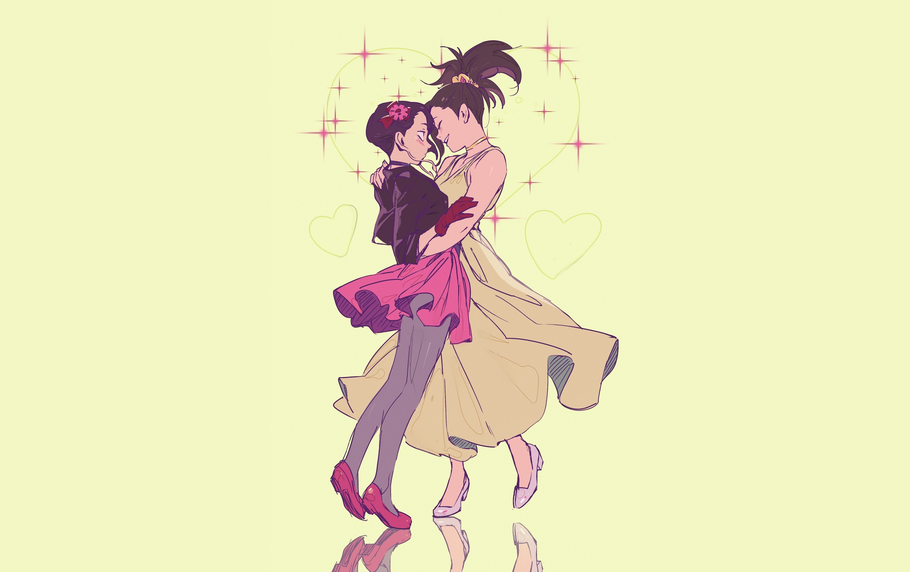 Momo Yaoyorozu and Kyoka Jiro from Boku no Hero Academia HD Wallpaper