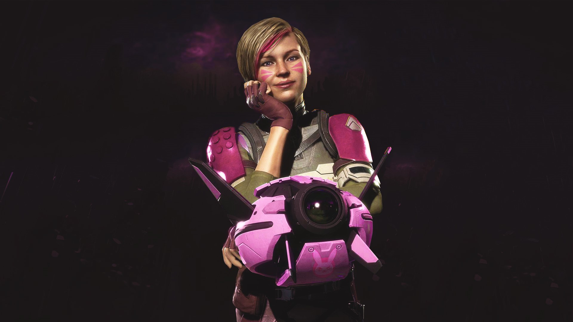 Cassie Cage with D.Va's Mech from Mortal Kombat HD Wallpaper