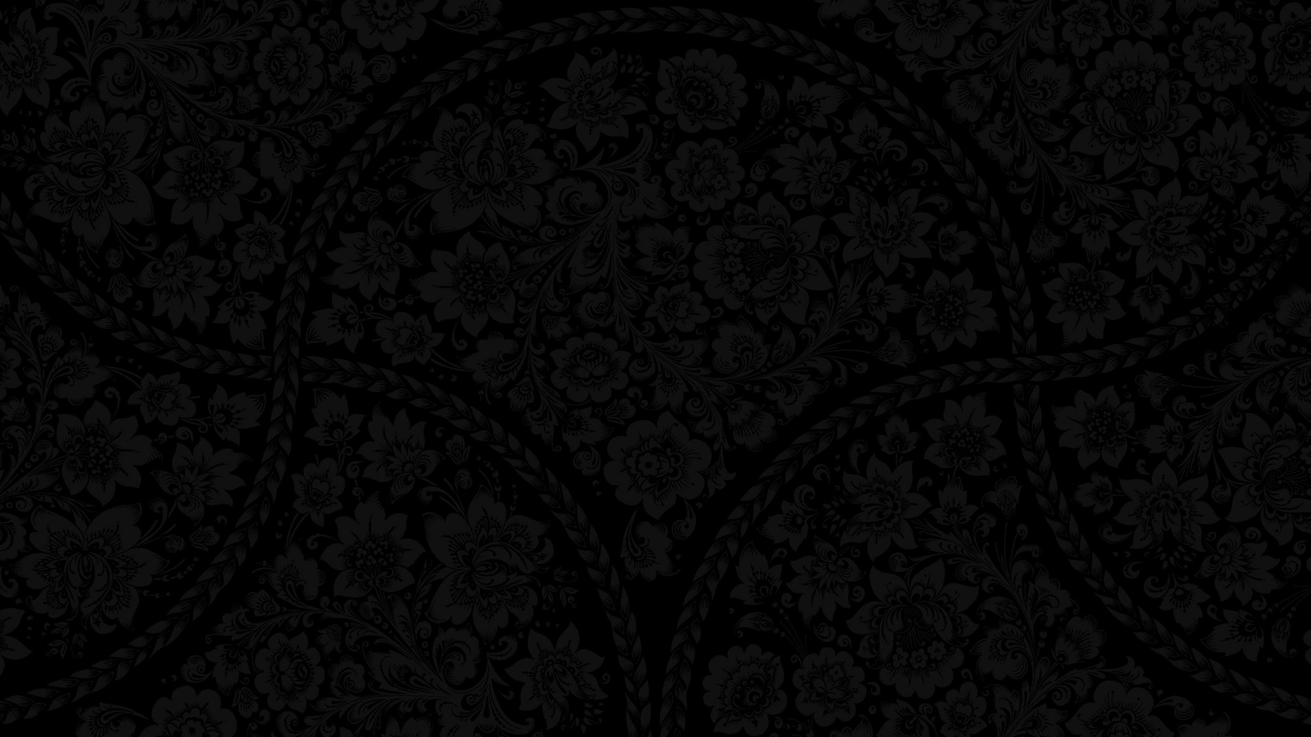 Dark floral pattern with braided accents HD Wallpaper