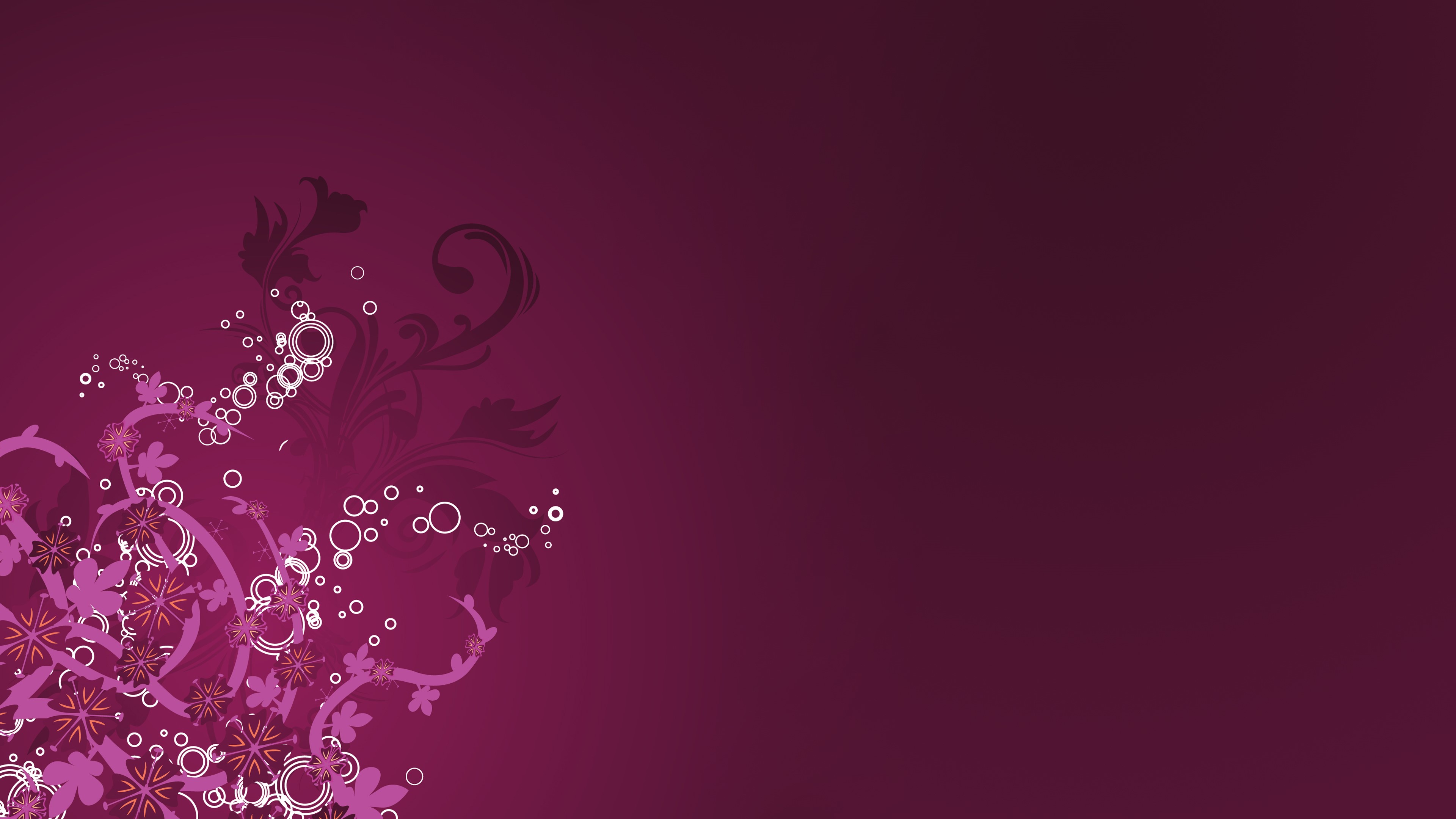 4K Purple Floral Digital Art HD Wallpaper
